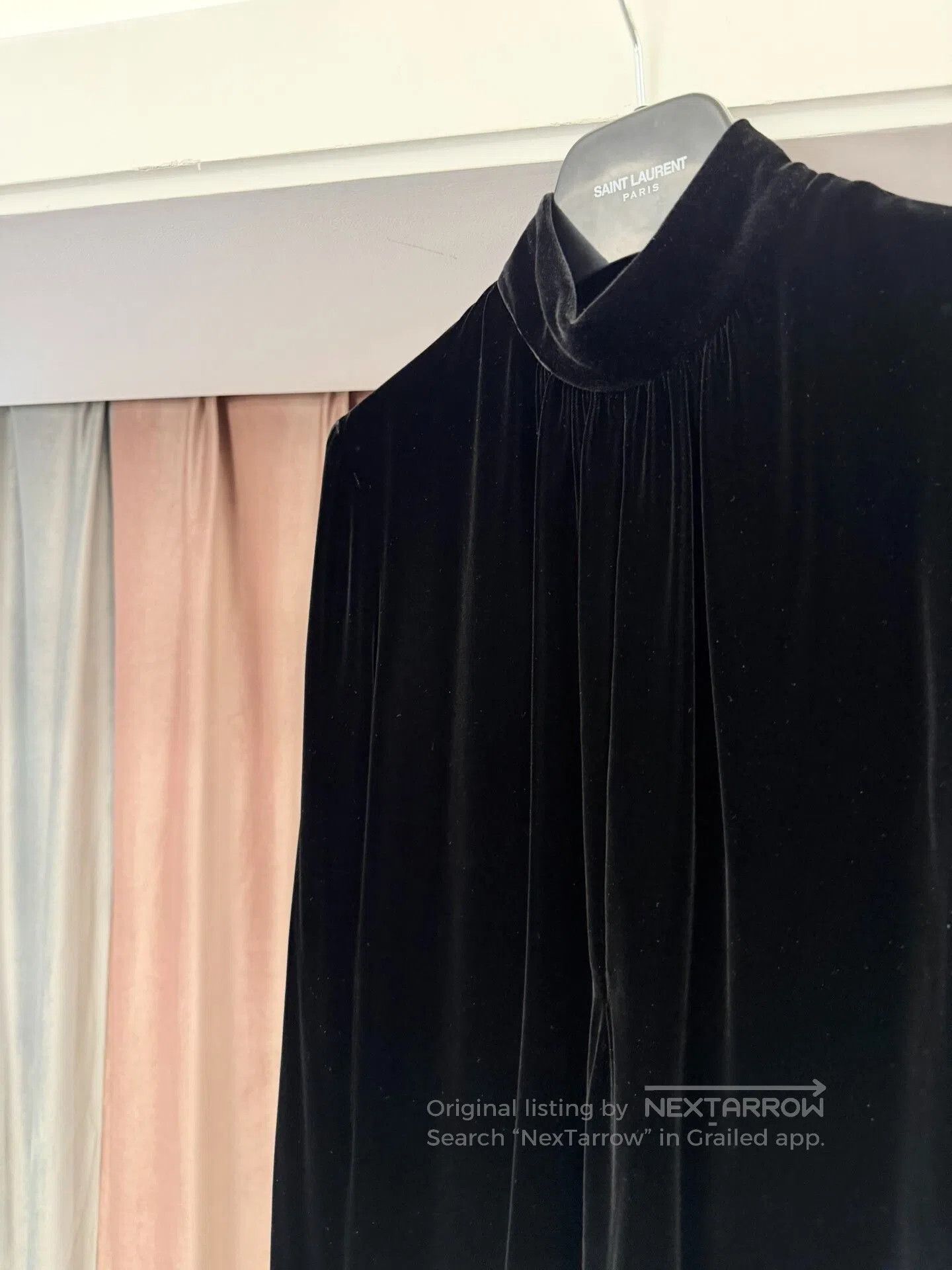 Saint Laurent Paris Saint Laurent Black Velvet Dress. Size S / US 4 / IT 40 - 3 Thumbnail