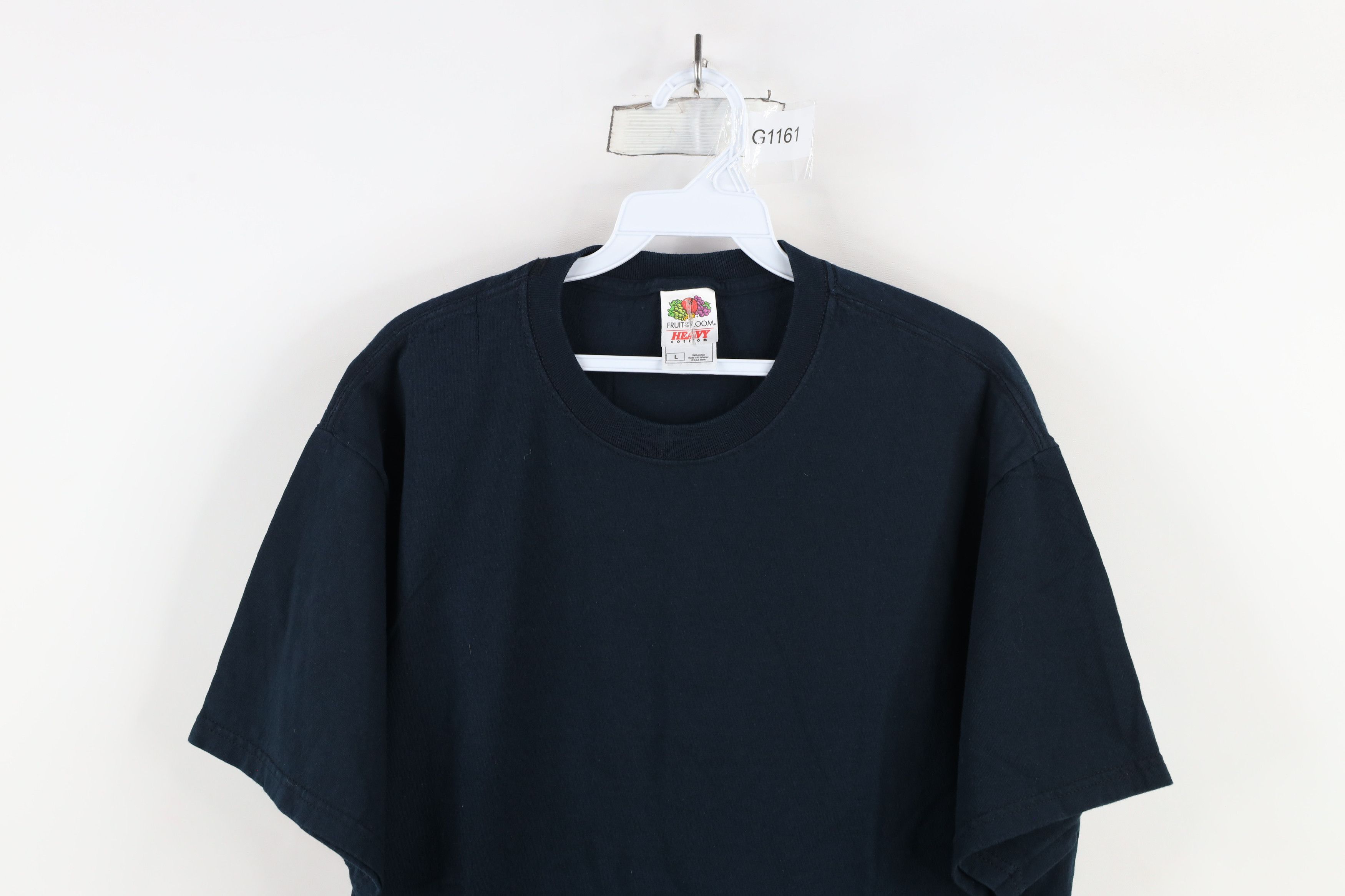 Vintage Vintage 90s Y2K Streetwear Blank Heavy Cotton T-Shirt Black Size US L / EU 52-54 / 3 - 2 Thumbnail