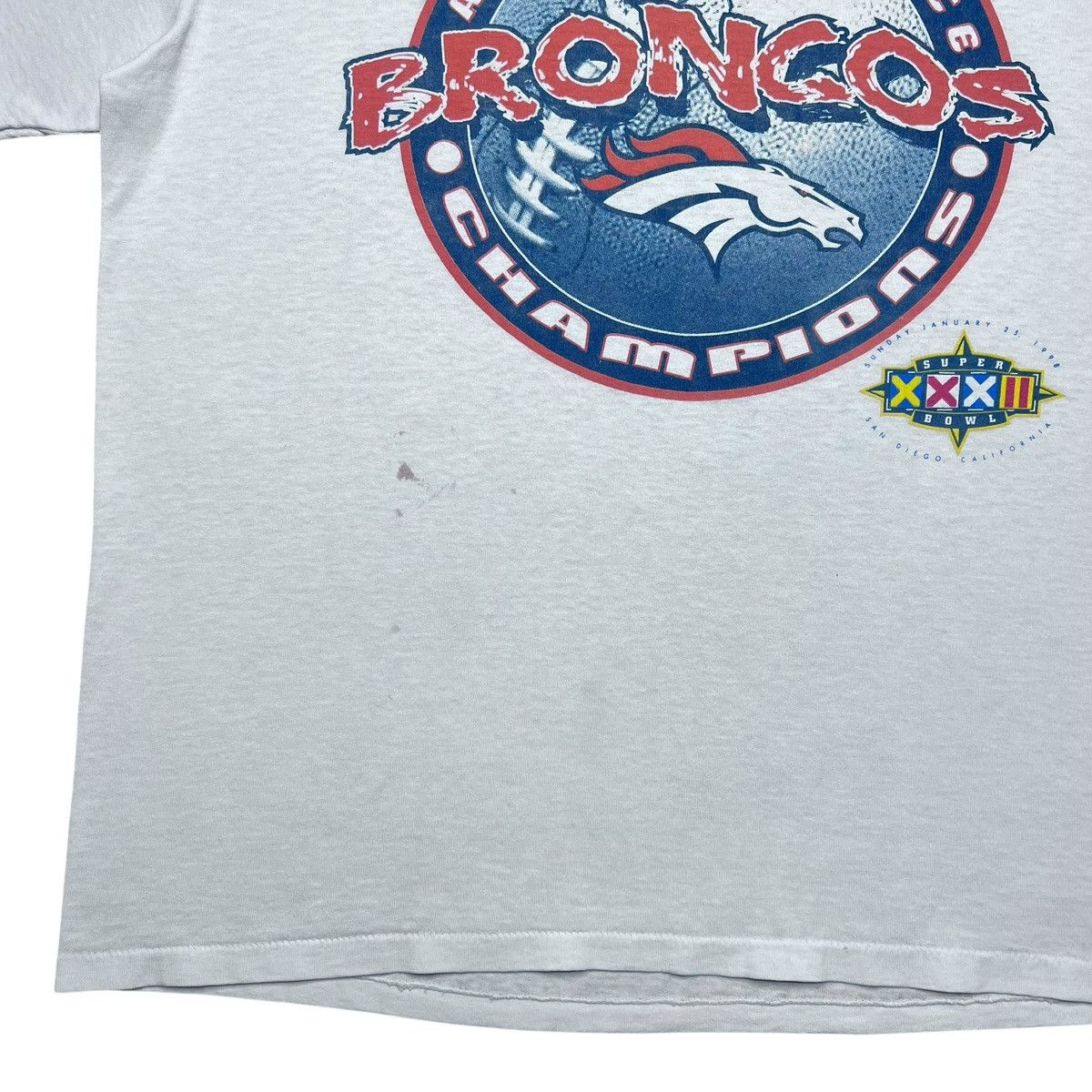 NFL Vtg 1998 NFL Denver Broncos AFC Champions Spell Out T-Shirt Size US L / EU 52-54 / 3 - 6 Thumbnail