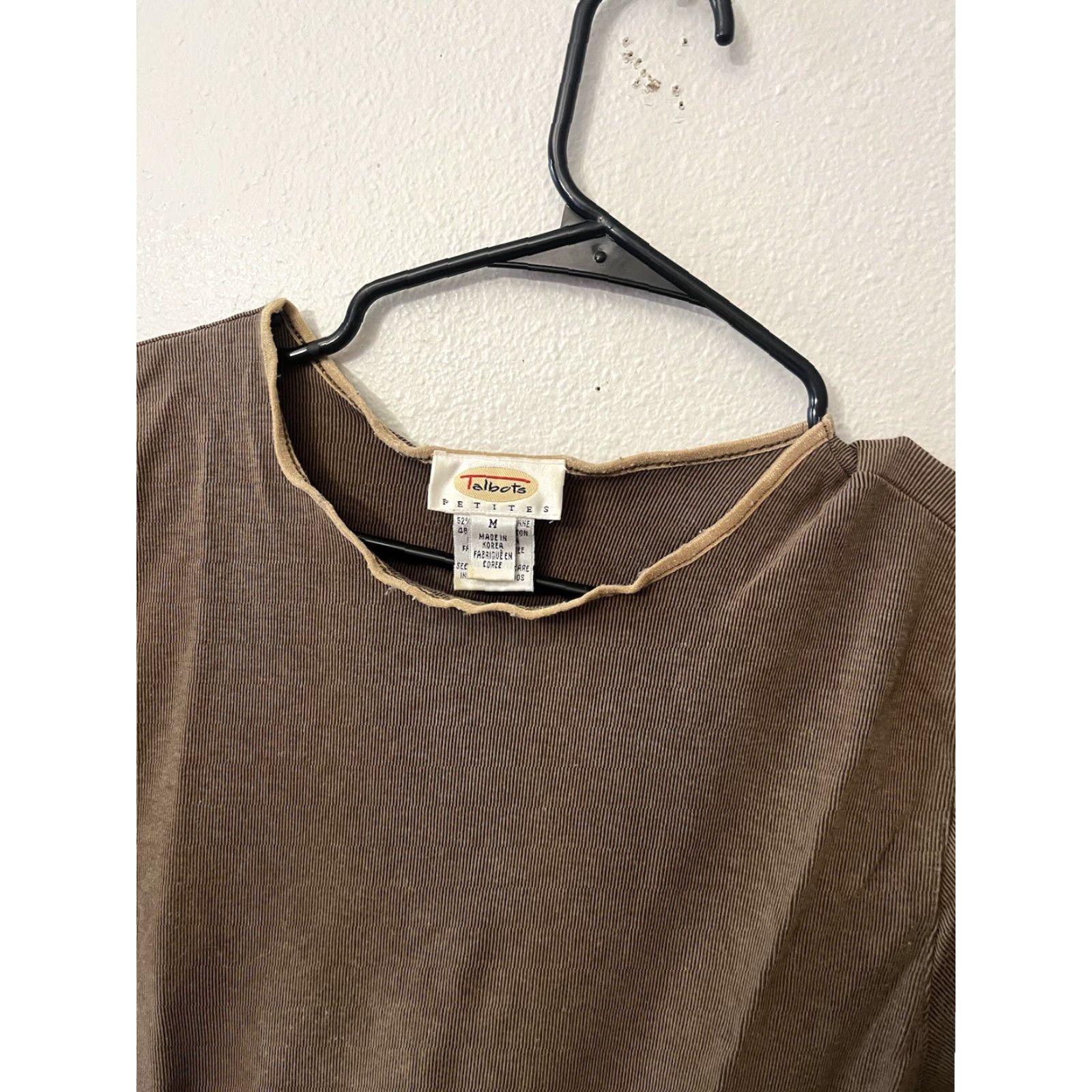 Talbots VINTAGE Talbots Women’s T-Shirt Casual Short Sleeve Brown 80s 90s City Bohemian Modern Size M / US 6-8 / IT 42-44 - 3 Thumbnail