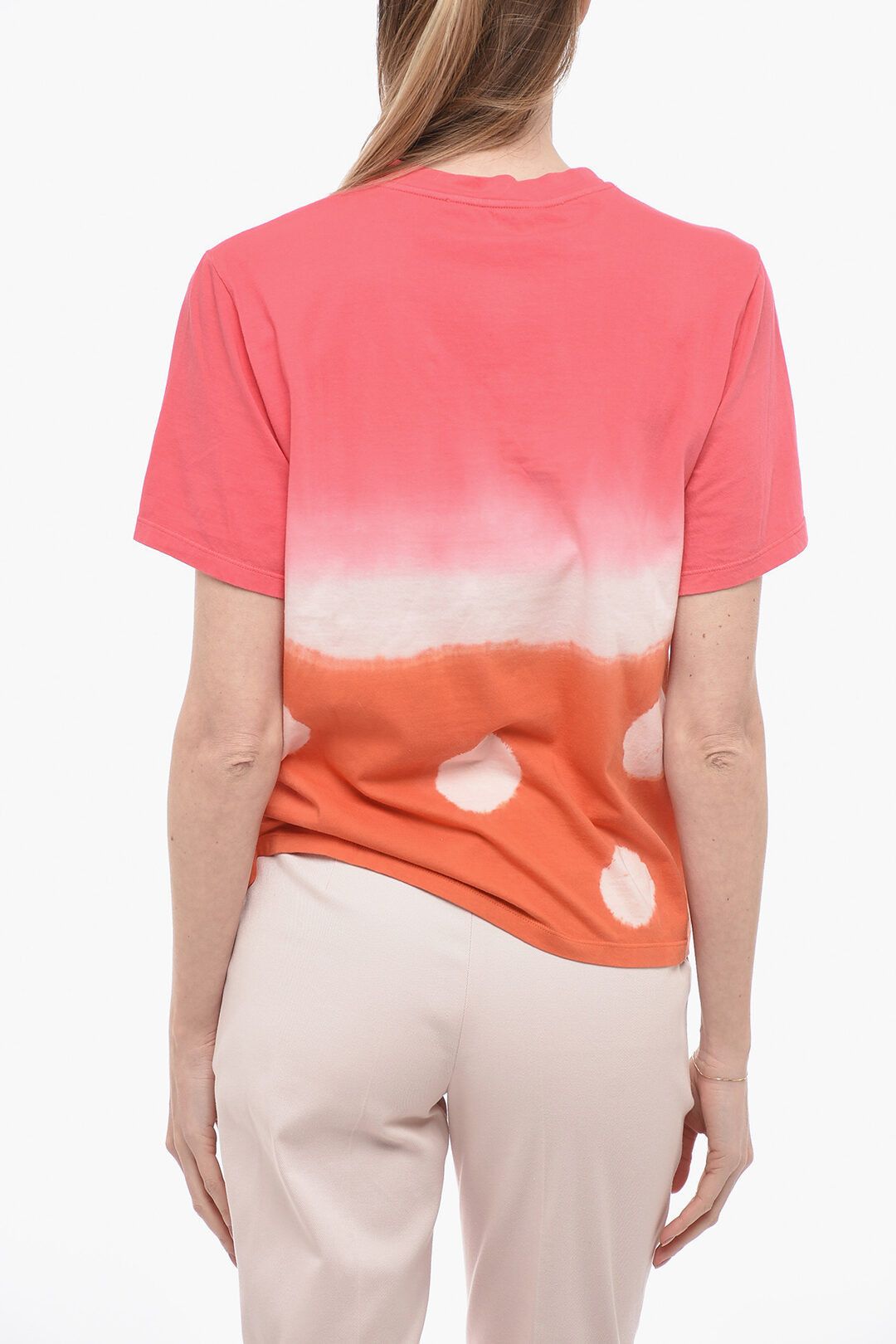 Stella McCartney og1mm0824 Tie Dye Cotton Oversized T-Shirt in Multicolor Size XXS / US 00 / IT 34 - 2 Thumbnail