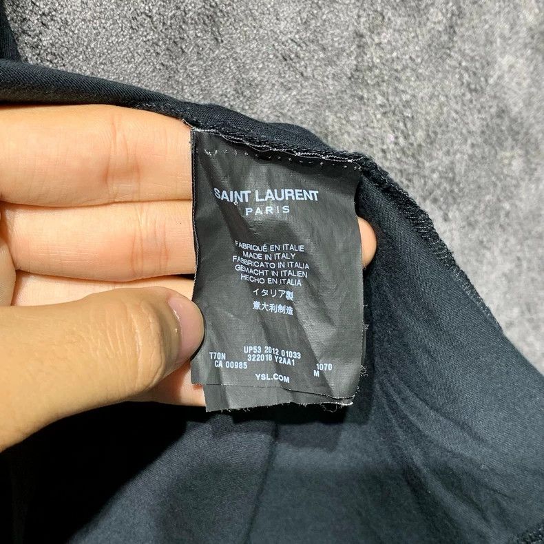 Saint Laurent Paris Saint Laurent Black printed short sleeves 2504-Nextarrow Size US M / EU 48-50 / 2 - 5 Thumbnail