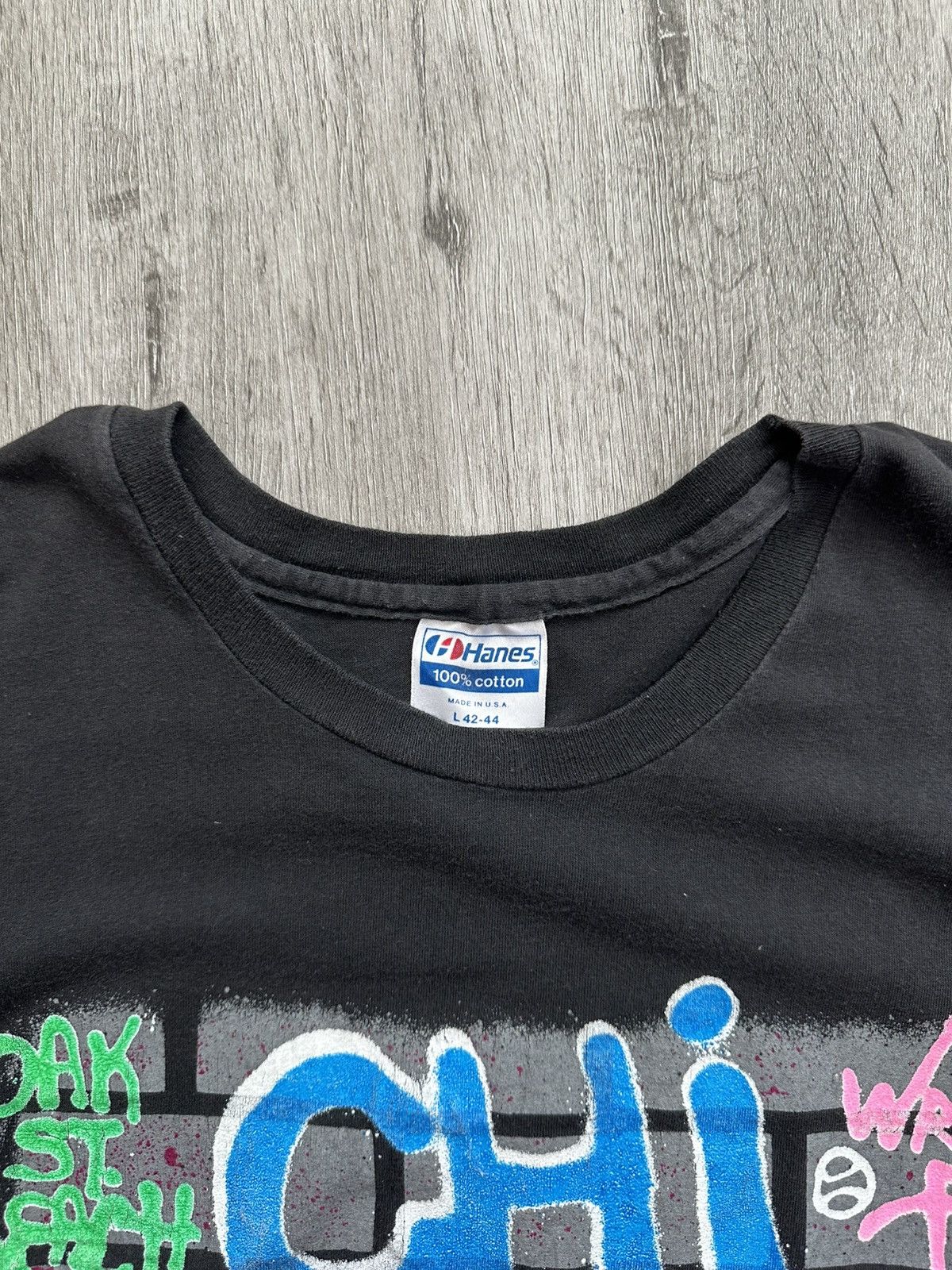 Vintage 80s Vintage Chicago Graffiti Shirt Size US L / EU 52-54 / 3 - 3 Thumbnail