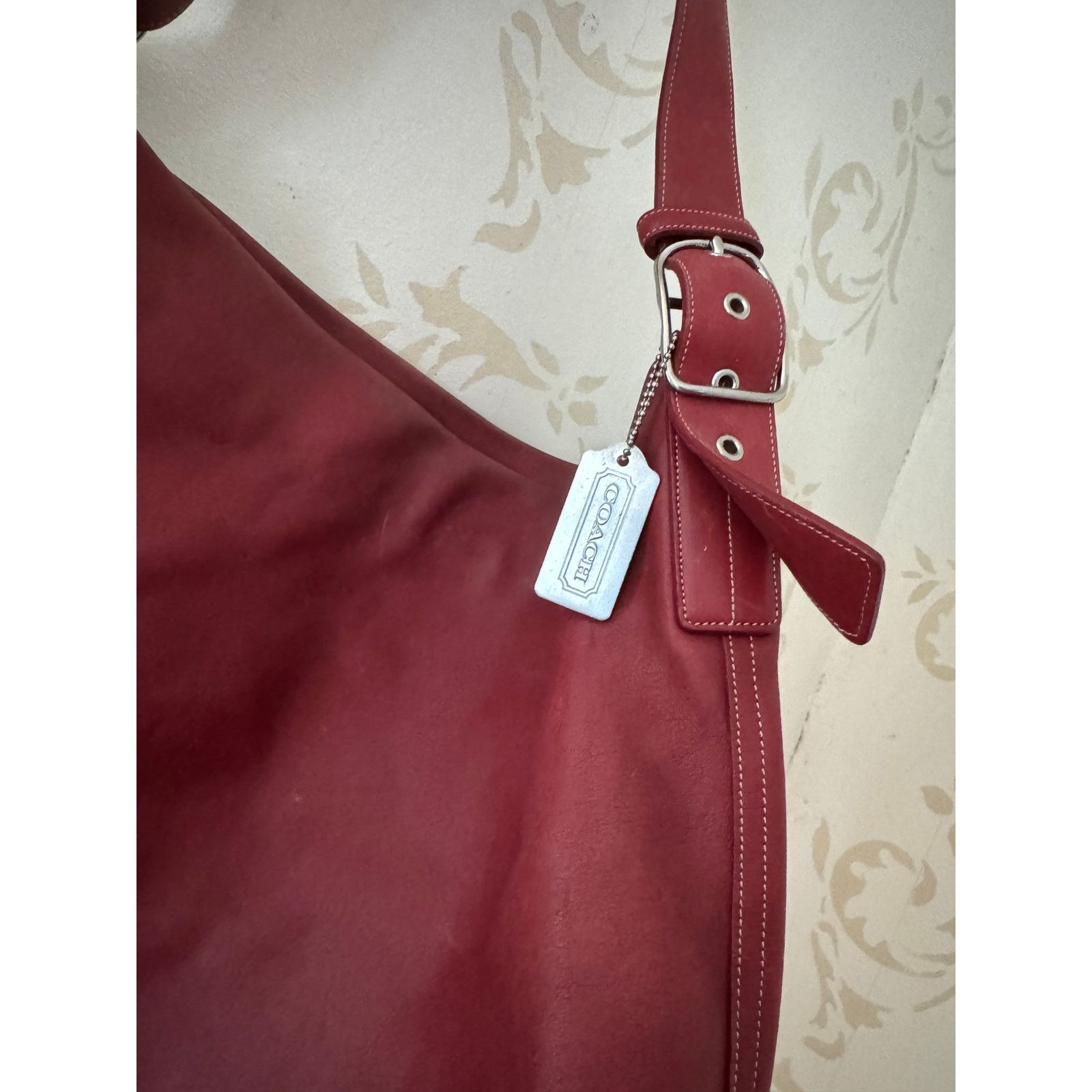 Coach Vintage Coach Large Bucket Red Leather Handbag Size ONE SIZE - 10 Thumbnail