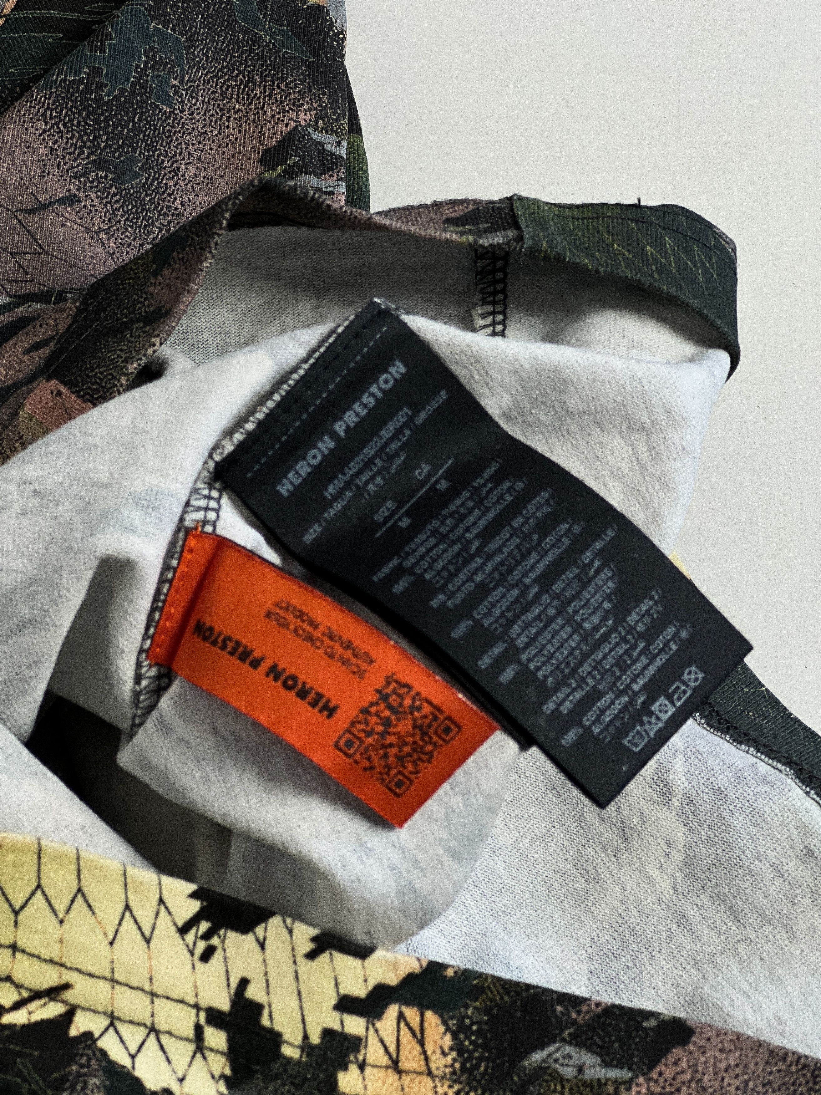Heron Preston Heron Preston Multicolor Camo Style Turtleneck T-Shirt Size US M / EU 48-50 / 2 - 8 Thumbnail