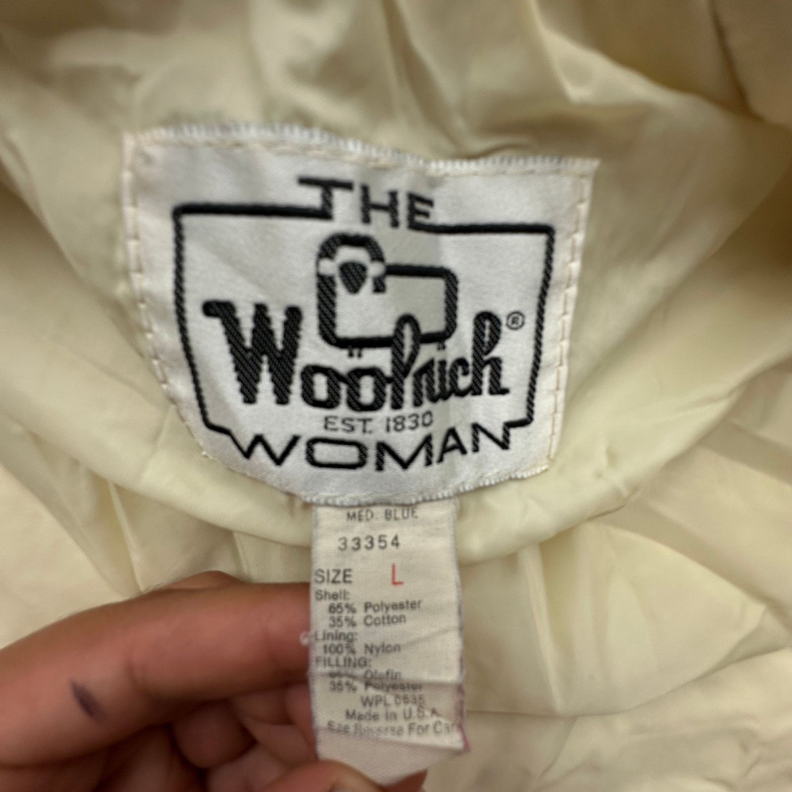 Woolrich Woolen Mills VTG Woolrich Woman Parka Hooded Jacket Womens Large Blue Size L / US 10 / IT 46 - 2 Thumbnail