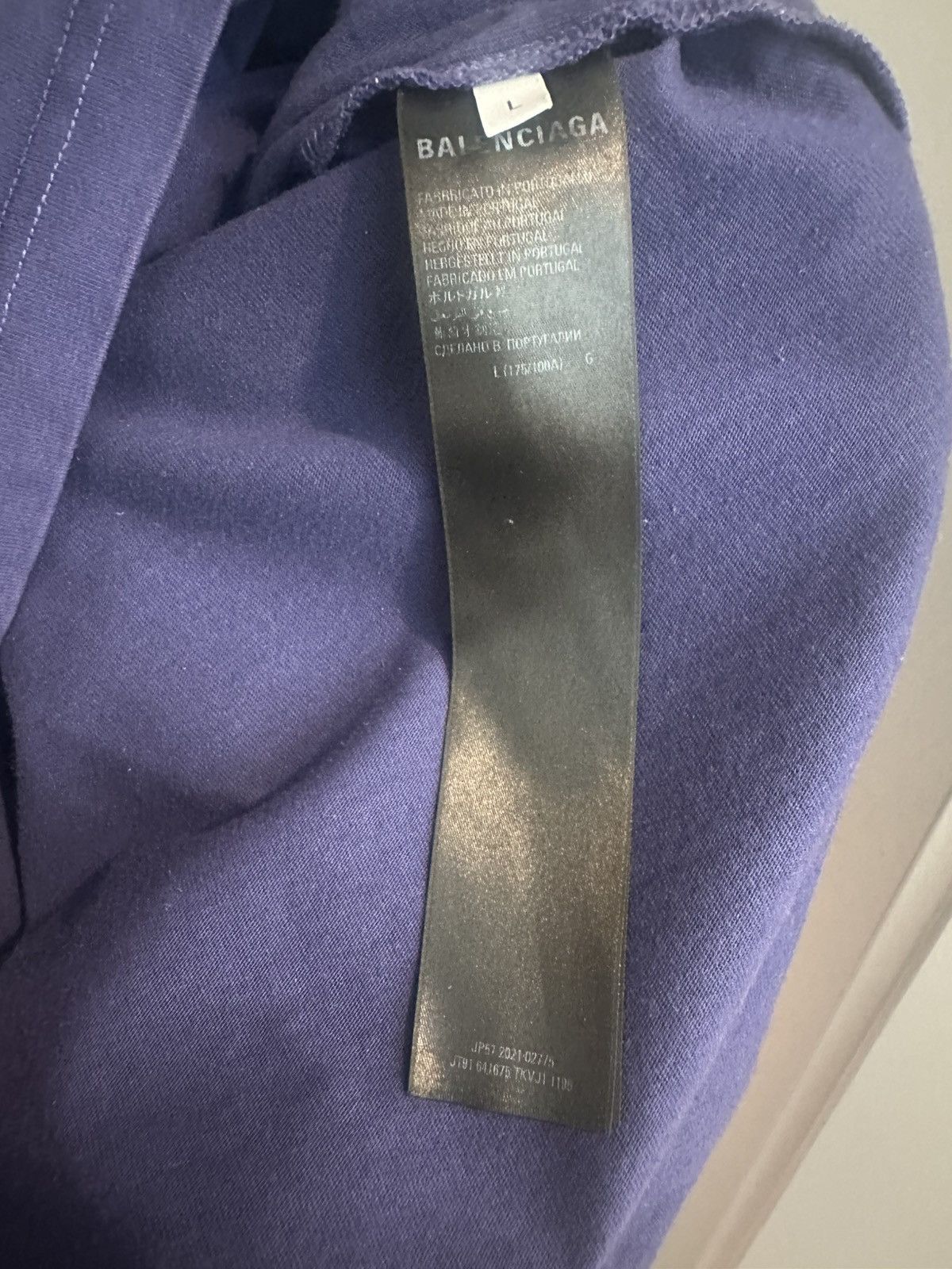 Balenciaga Balenciaga Blue ‘Political’ T-shirt Size US L / EU 52-54 / 3 - 5 Thumbnail