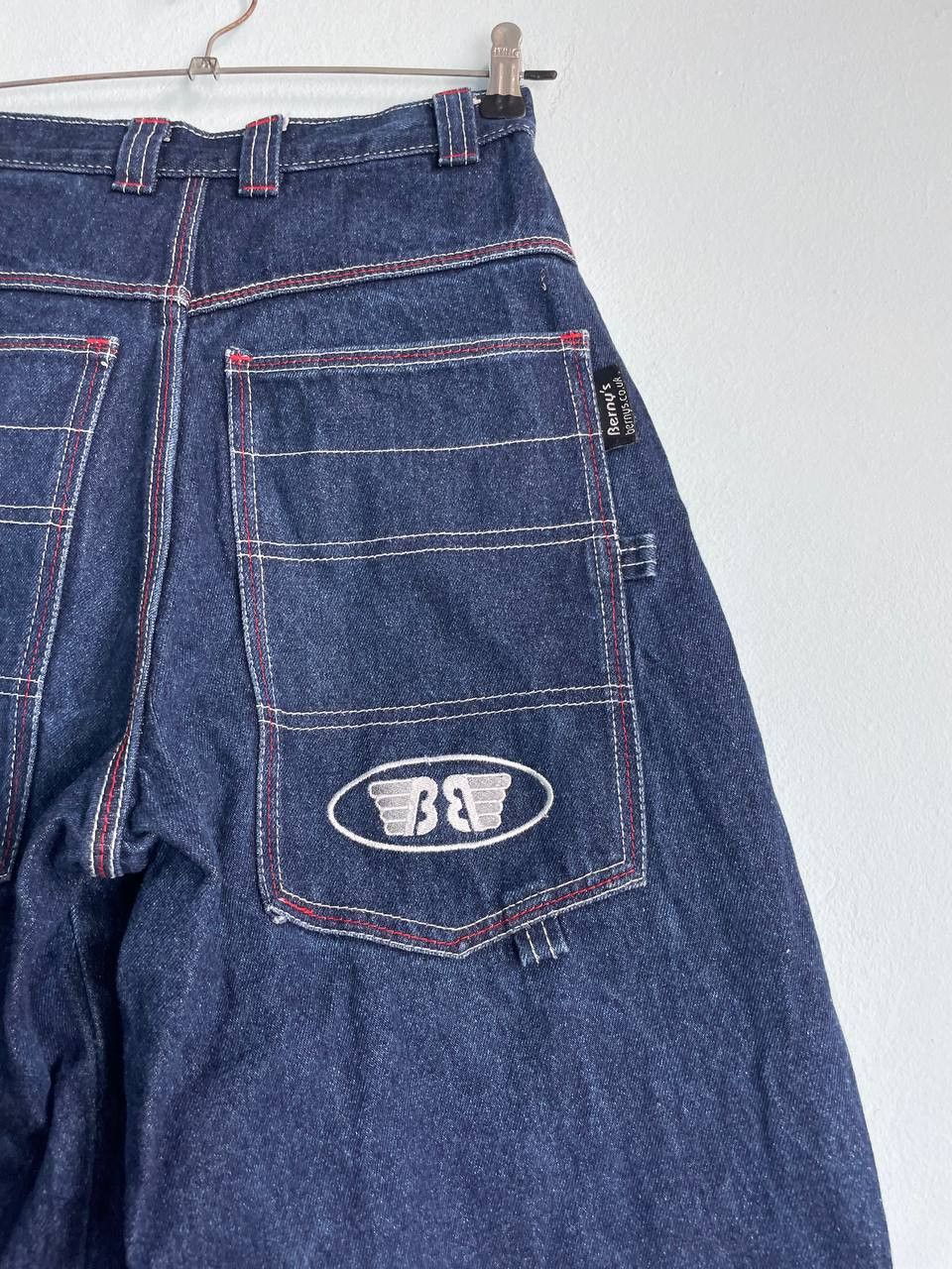 Jean × Vintage VINTAGE Y2K BAGGY BERNY FLYING B SKATER JEANS JNCO STYLE Size US 28 / EU 44 - 7 Thumbnail