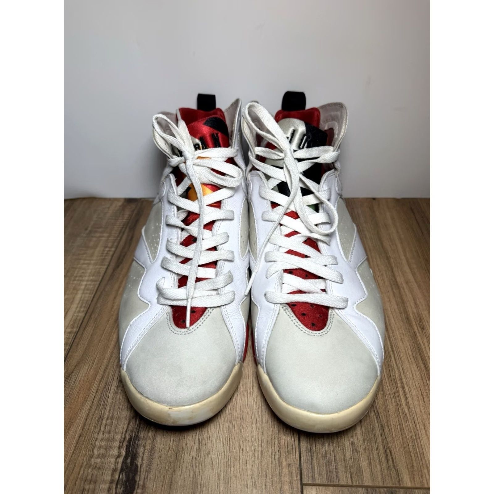 Jordan Brand Nike Air Jordan 7 Retro Hare 2014 Men Size 11 White Red Black Grey OG 304775-125 Size US 11 / EU 44 - 5 Thumbnail