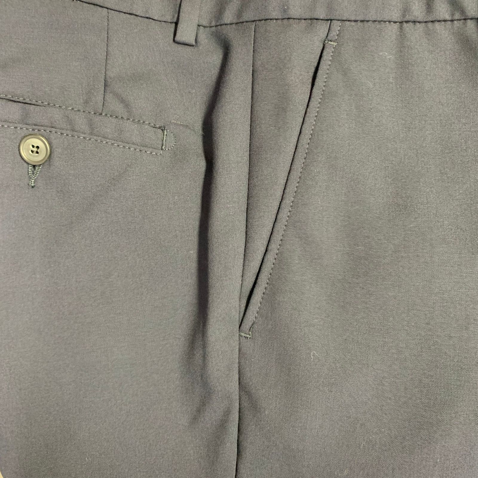 AMI AMI by ALEXANDRE MATTIUSSI Navy Zip Fly Dress Pants Size US 30 / EU 46 - 3 Thumbnail