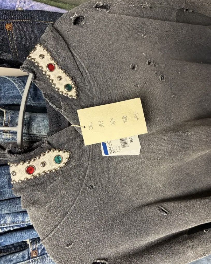 Kapital Kapital Gemstone Distressed Hoodie Size US XL / EU 56 / 4 - 4 Thumbnail