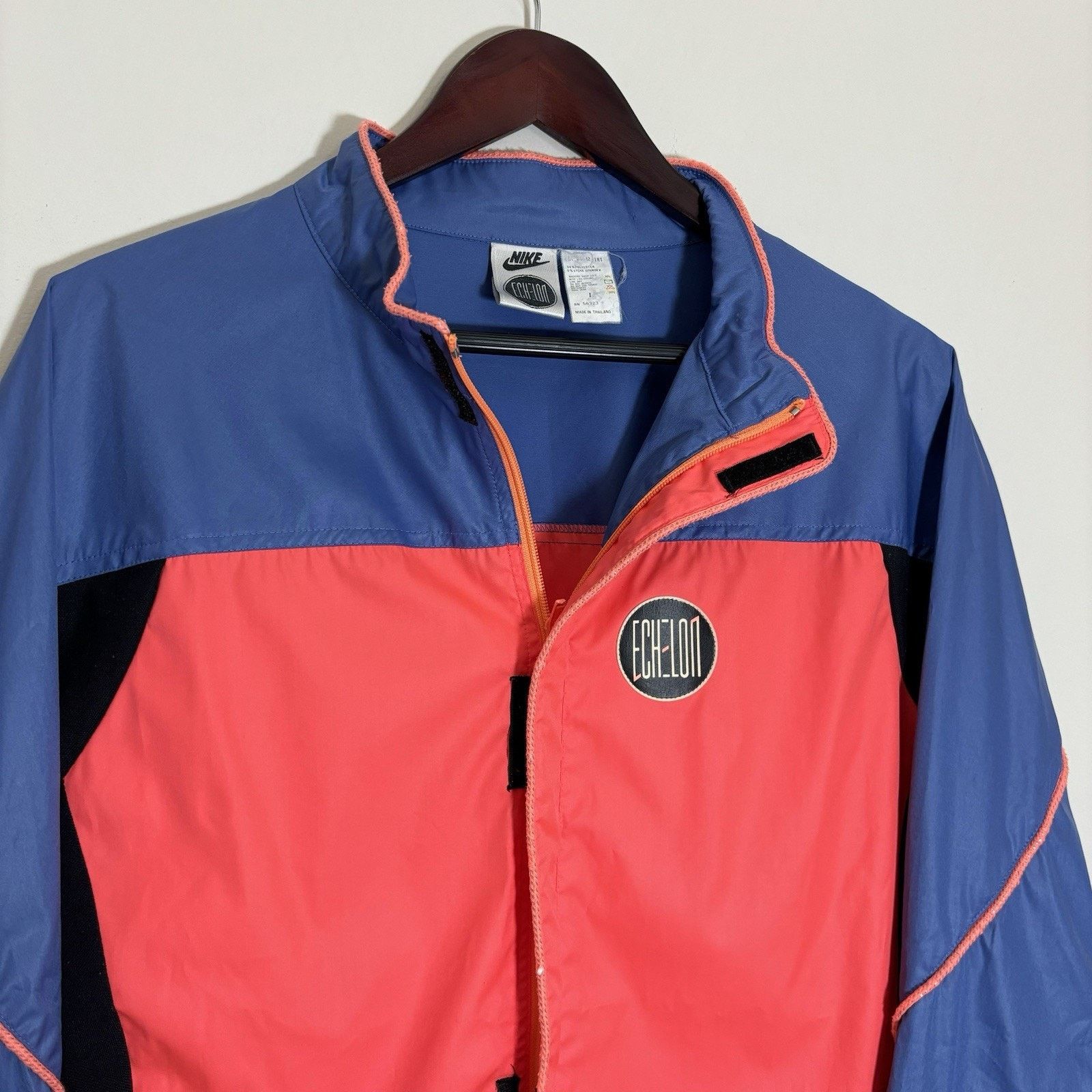 Nike Vintage Nike Echelon Windbreaker Jacket 80s Full Zip Wmns L Size L / US 10 / IT 46 - 2 Thumbnail