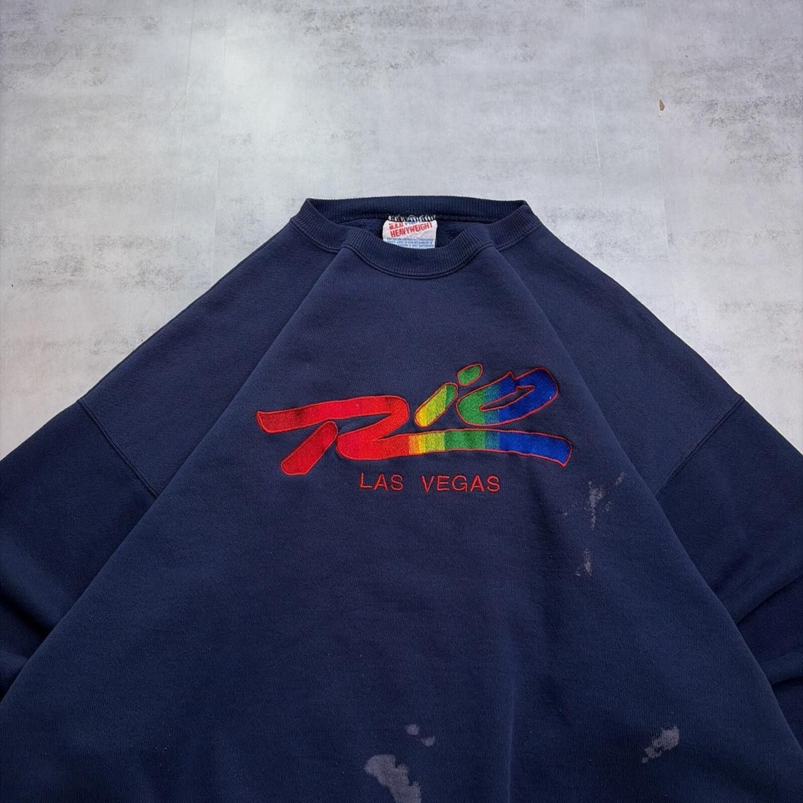 Hanes Vintage Rio Las Vegas Grunge Distressed Crewneck Sweater Size US XXL / EU 58 / 5 - 3 Thumbnail