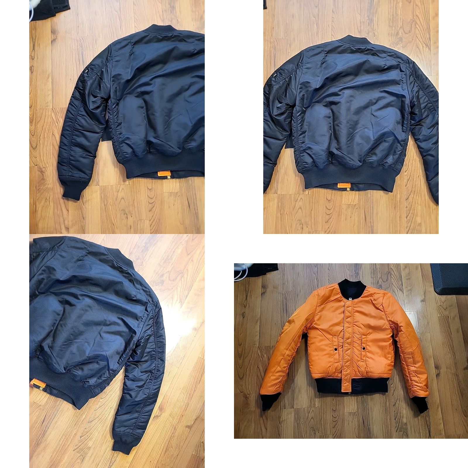 Vintage VINTAGE Alpha MA-1 Bomber Jacket Mens Small Black Nylon Zip Up Reversible 90s Army USA Style United States 40 in Chest Size US S / EU 44-46 / 1 - 9 Thumbnail