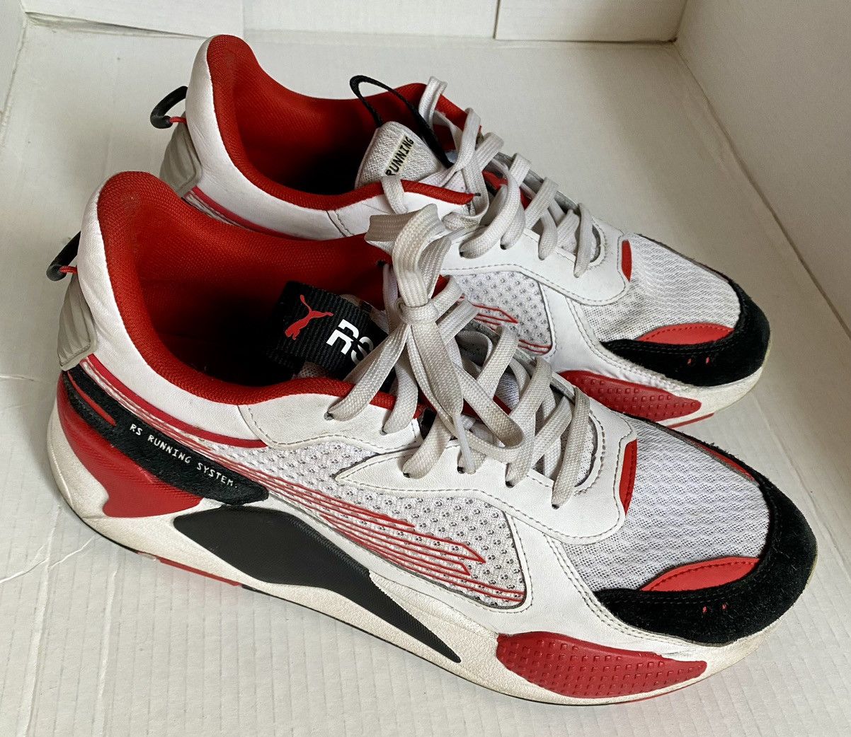 Puma RS-X cyber ‘white high risk red’ puma runners 12 Size US 12 / EU 45 - 3 Thumbnail