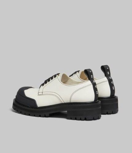 Maison Margiela o1f1d3z1025 Army Derby Shoes in Black/Cream Size US 12 / EU 45 - 2 Thumbnail
