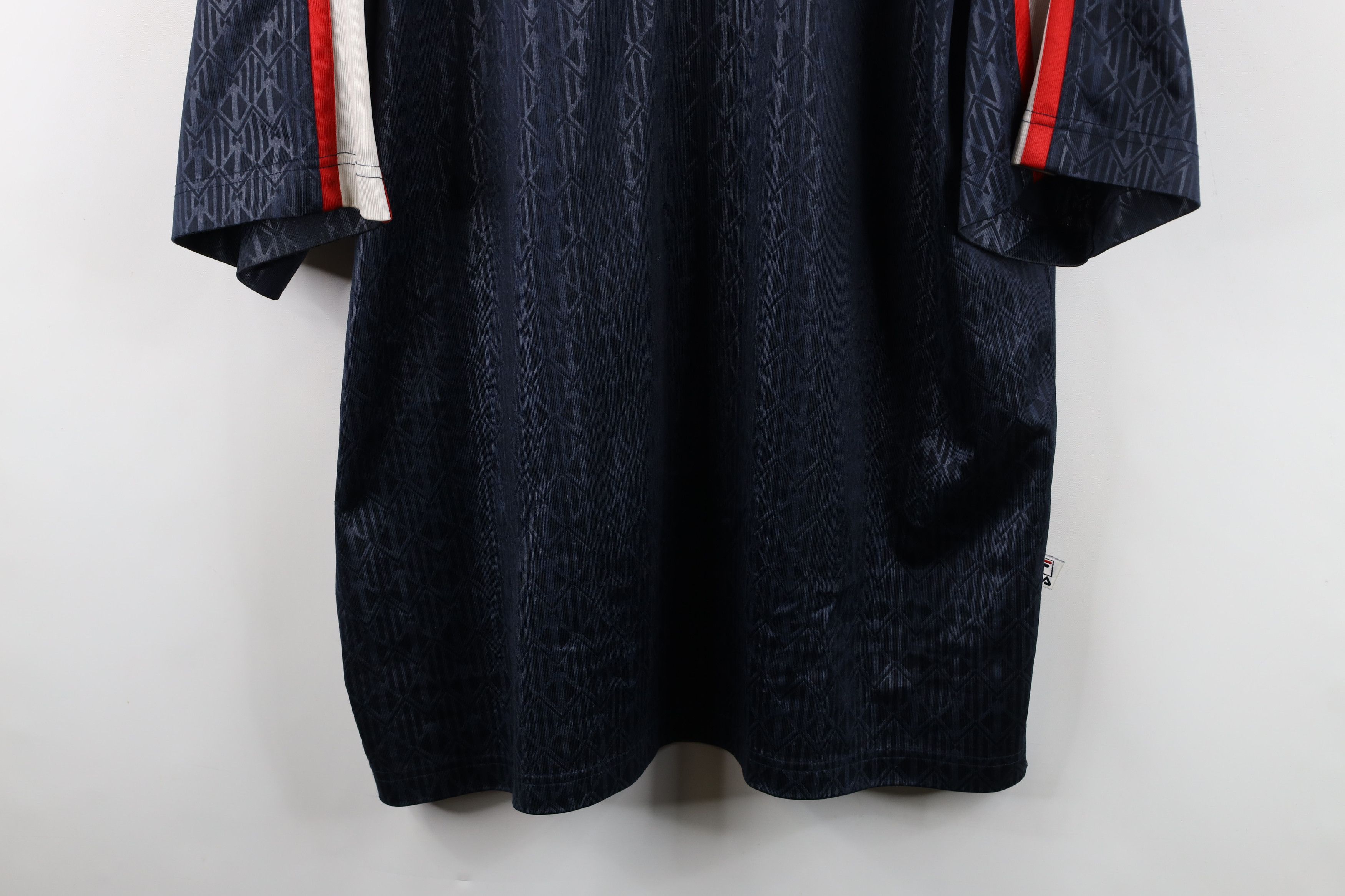 Fila Vintage 90s Fila Spell Half Zip Collared Tennis Polo Blue Size US XXL / EU 58 / 5 - 3 Thumbnail