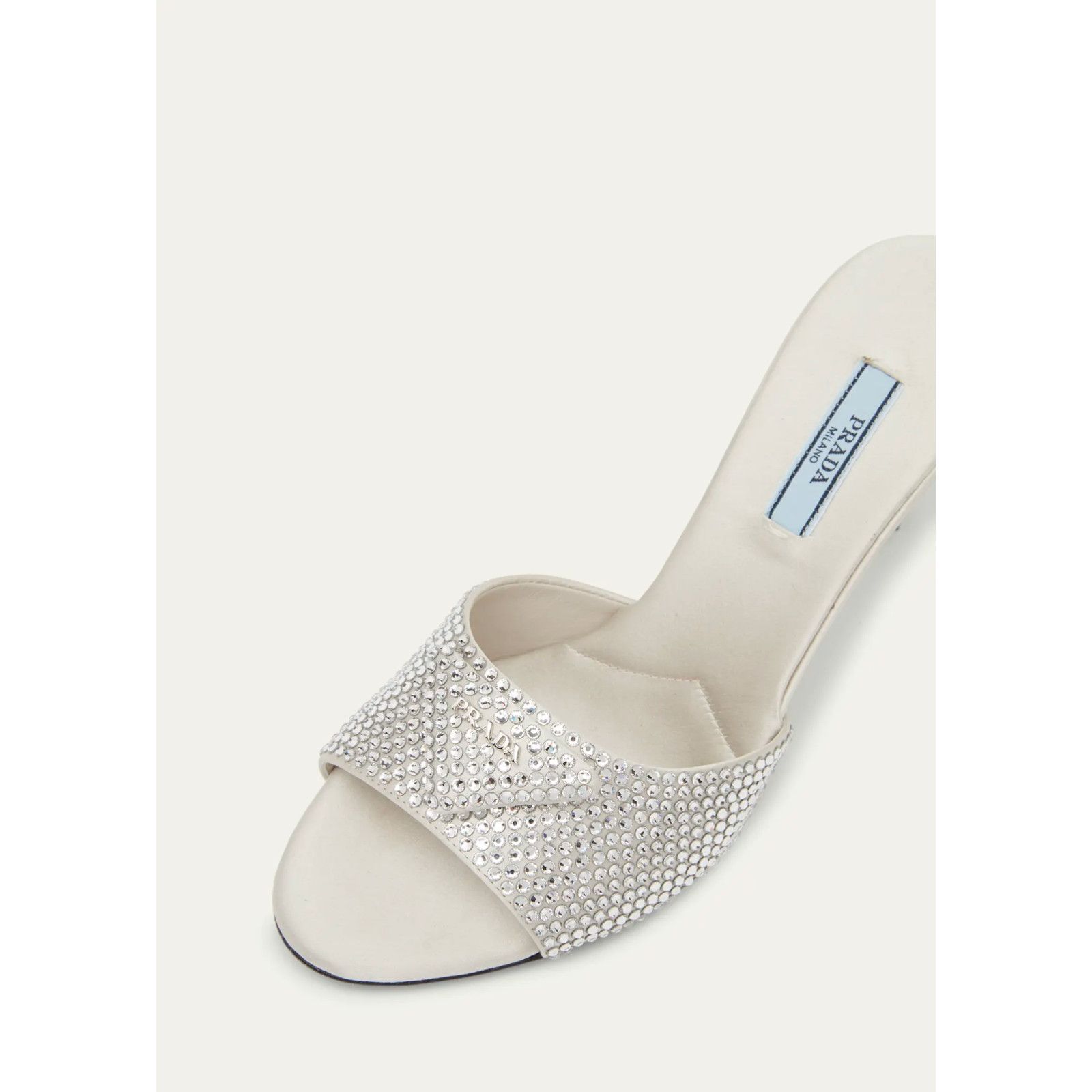 Prada Prada Crystal Satin Stiletto Perla Mule Heel Pump 36 Size US 6 / IT 36 - 7 Thumbnail