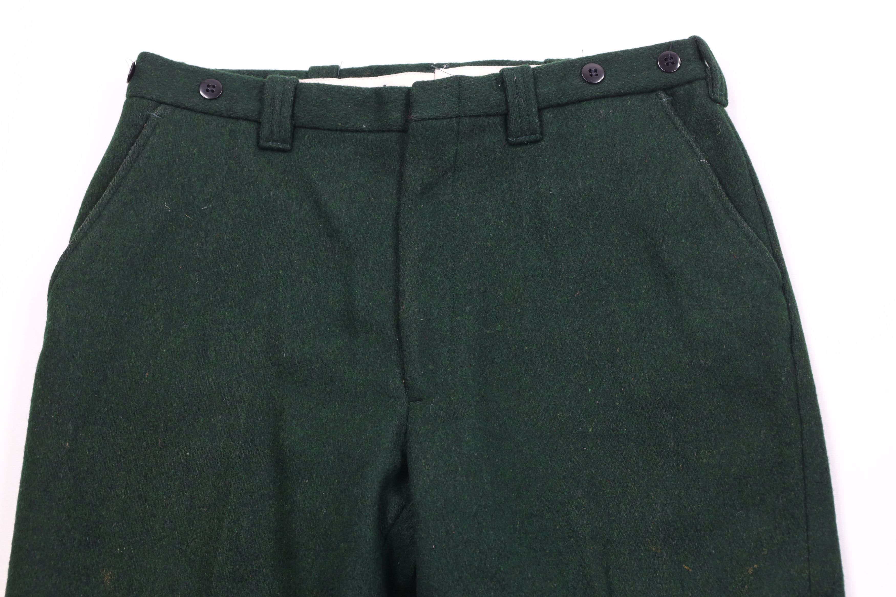 Vintage Vintage 90s Streetwear Heavy Wool Wide Leg Pants Green USA Size US 34 / EU 50 - 2 Thumbnail