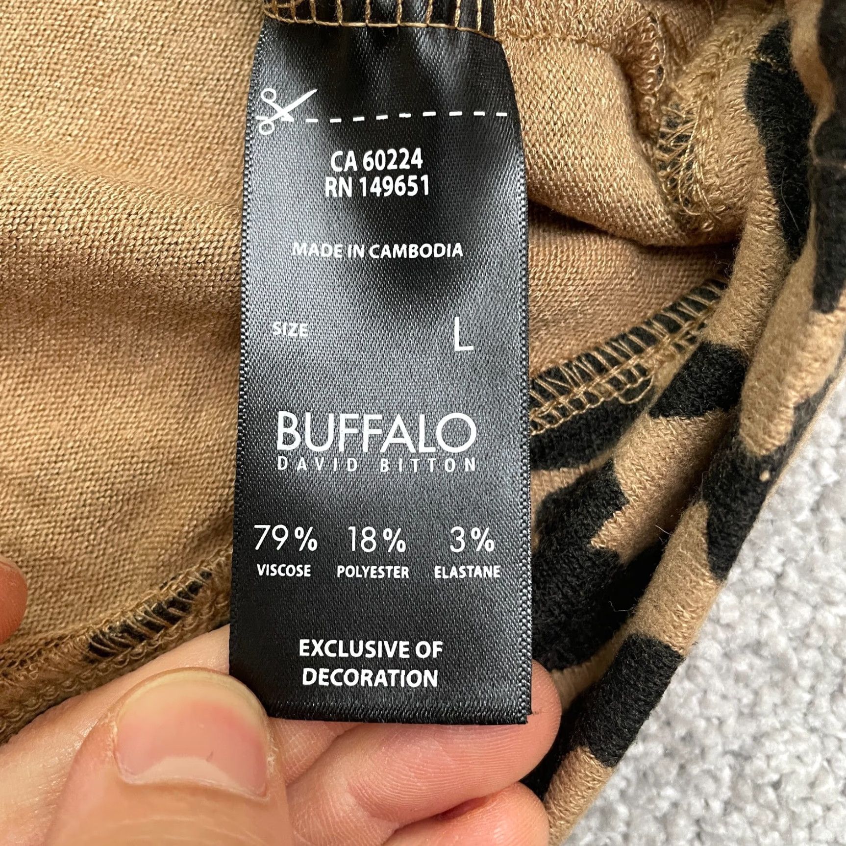 Buffalo David Bitton Buffalo Cheetah Brown Black Sweatshirt Womens L NWT Animal Print Pullover Size L / US 10 / IT 46 - 6 Thumbnail