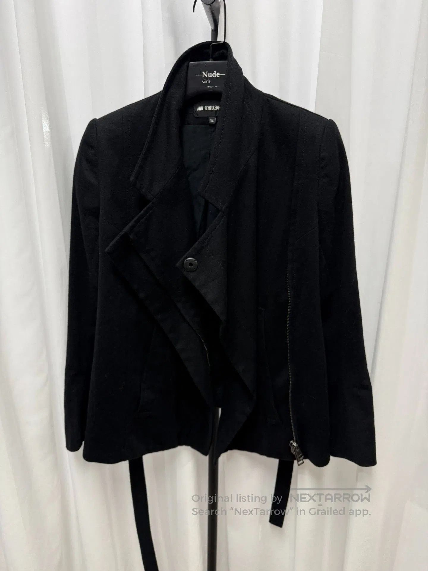Ann Demeulemeester Ann Demeulemeester Cashmere Blend Runway Zip Jacket. Size XXS / US 00 / IT 34 - 8 Thumbnail