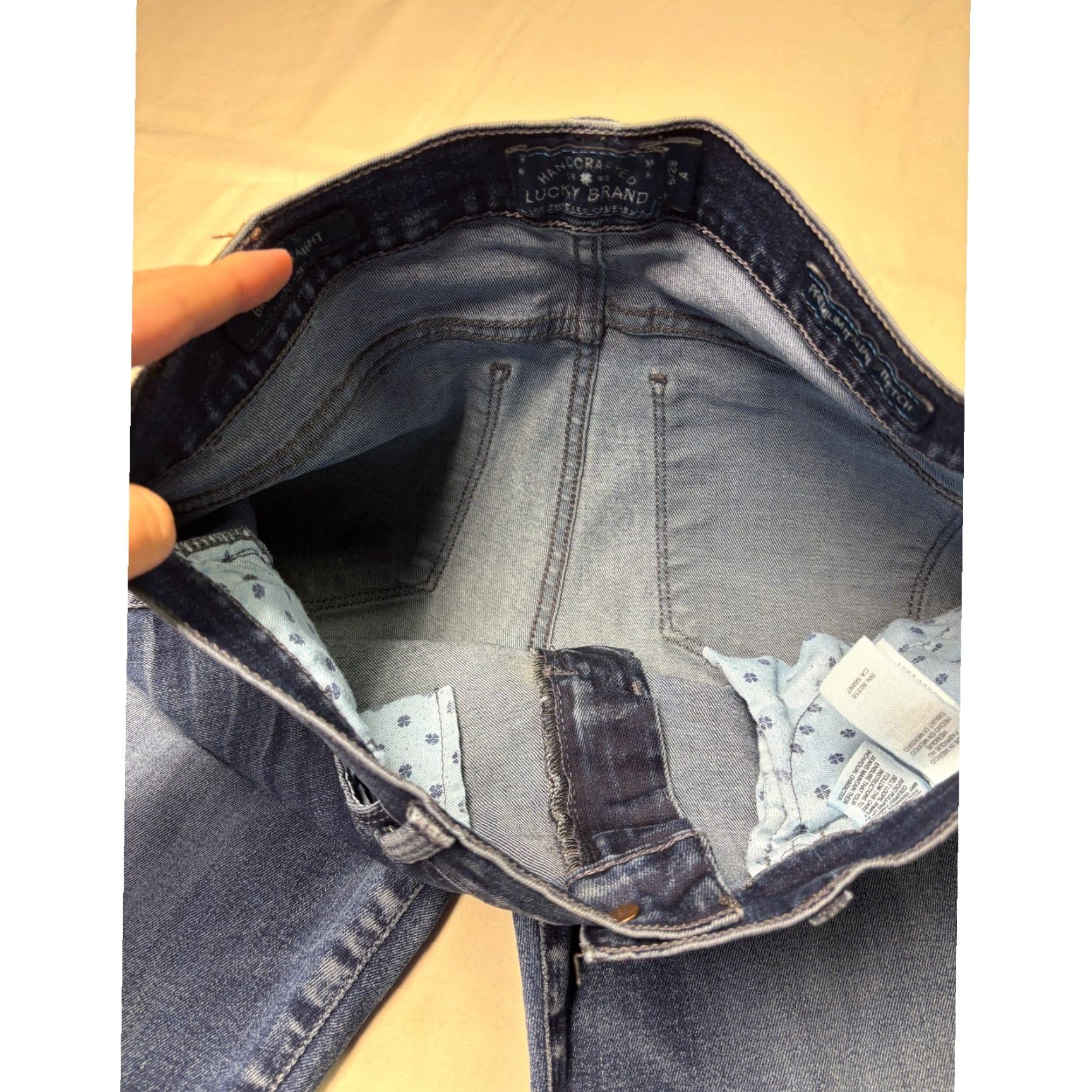 Lucky Brand Lucky Brand Brooke Straight Jeans Blue Premium Italian Stretch Womens 29 Inseam 30.5 5-Pocket Denim Stretch Vintage Not Included Size 29" - 4 Thumbnail