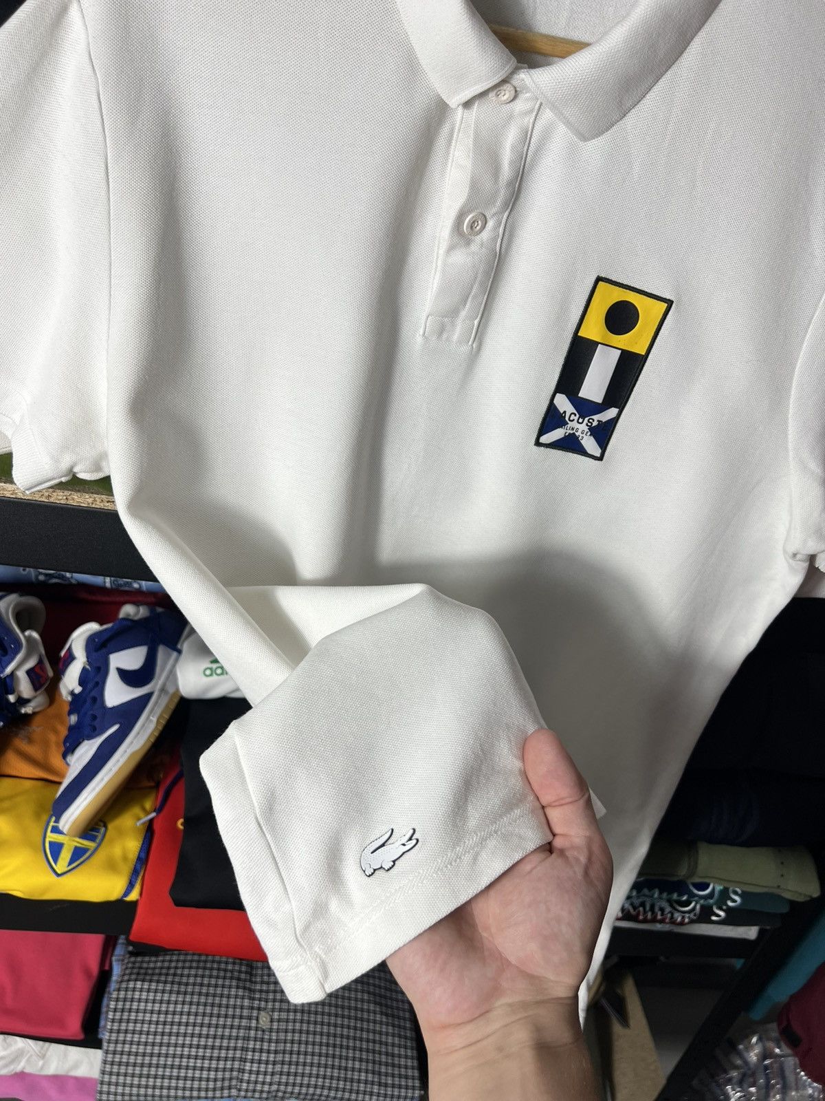 Lacoste 🐊 Lacoste Sailing Gear Polo Shirt — Flag Patch Vintage XL Size US XL / EU 56 / 4 - 6 Thumbnail