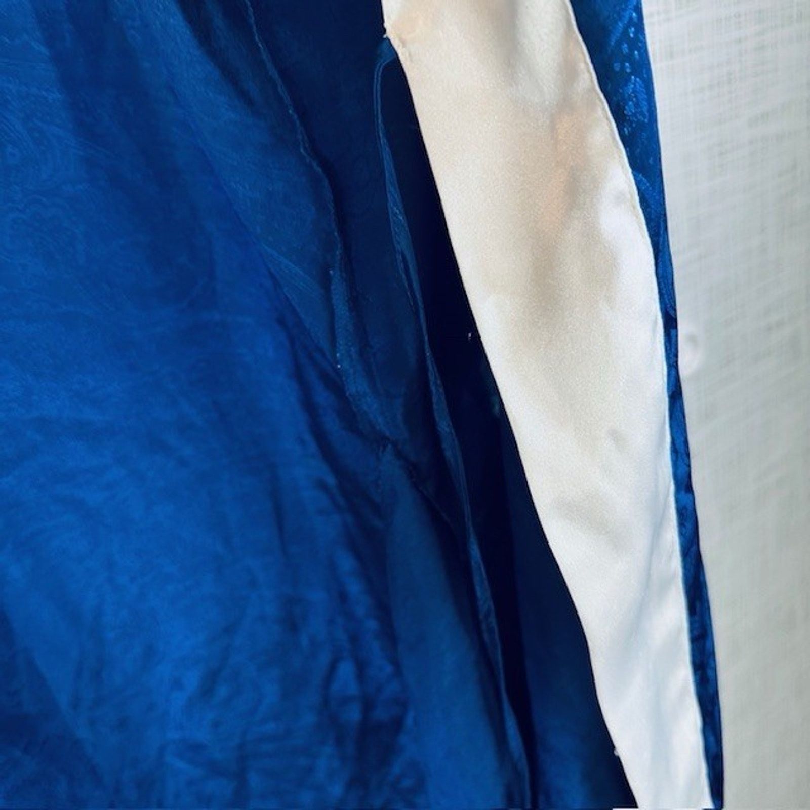 Other Sedu Robe w/Belt OSFM, Short Navy/White Polyester Vintage Size ONE SIZE - 5 Thumbnail