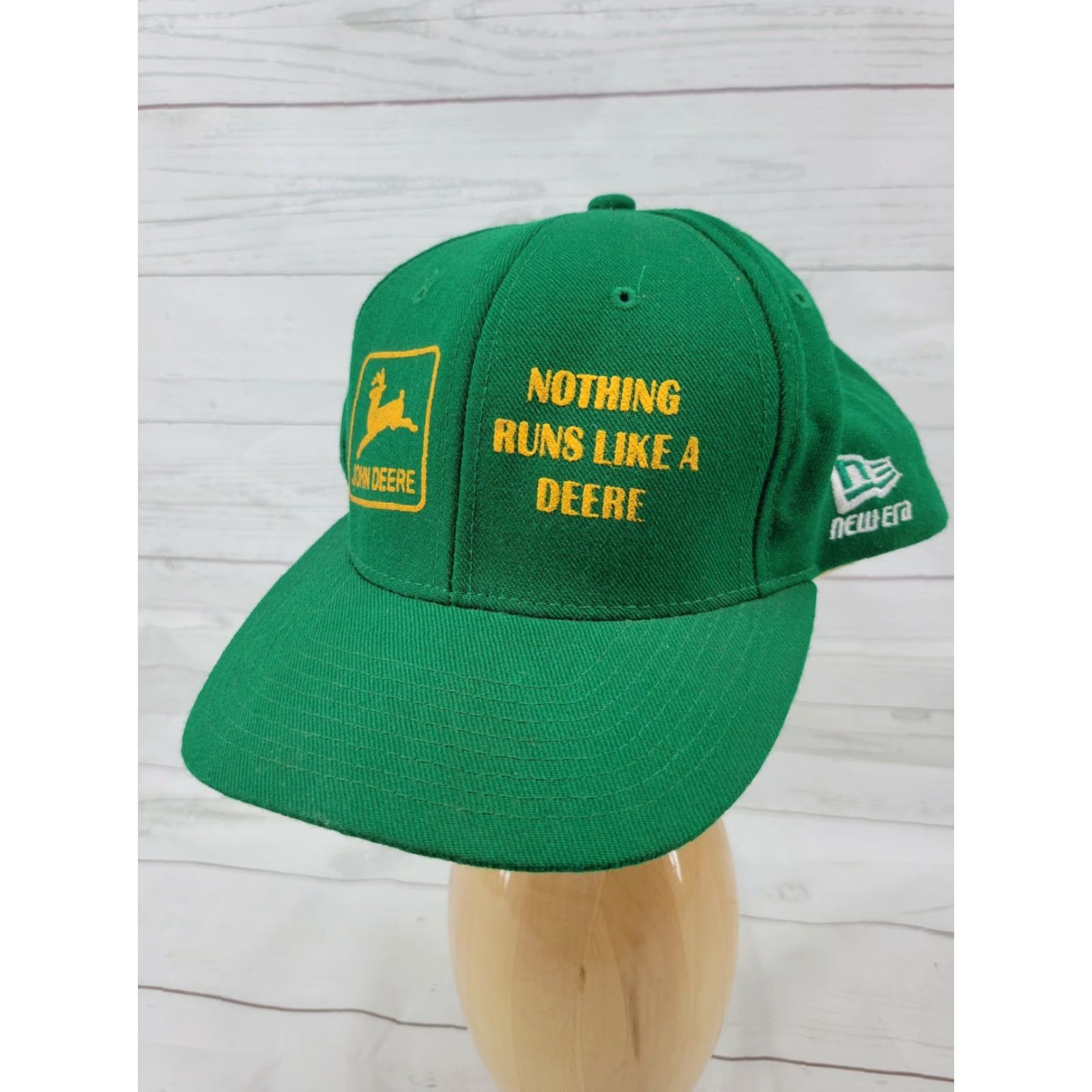 New Era JOHN DEERE Hat Cap Nothing Runs Like a Deere New Era Farm Life Snapback Men Adjustable Green Size ONE SIZE - 2 Thumbnail