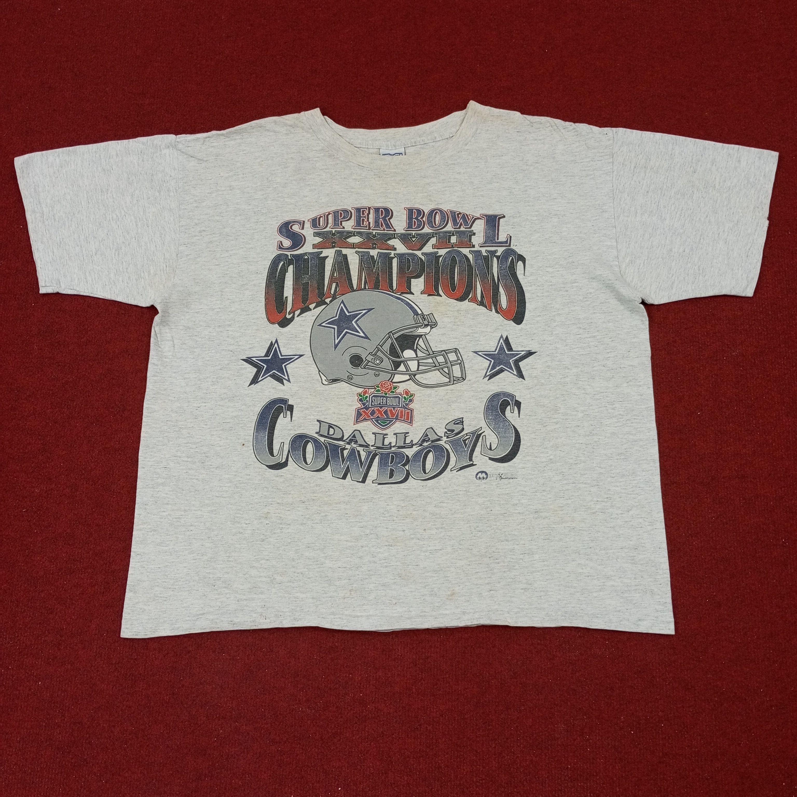 NFL × Vintage Dallas Cowboys NFL Super Bowl Vintage Tshirt c219n76 Size US XXL / EU 58 / 5 - 1 Thumbnail