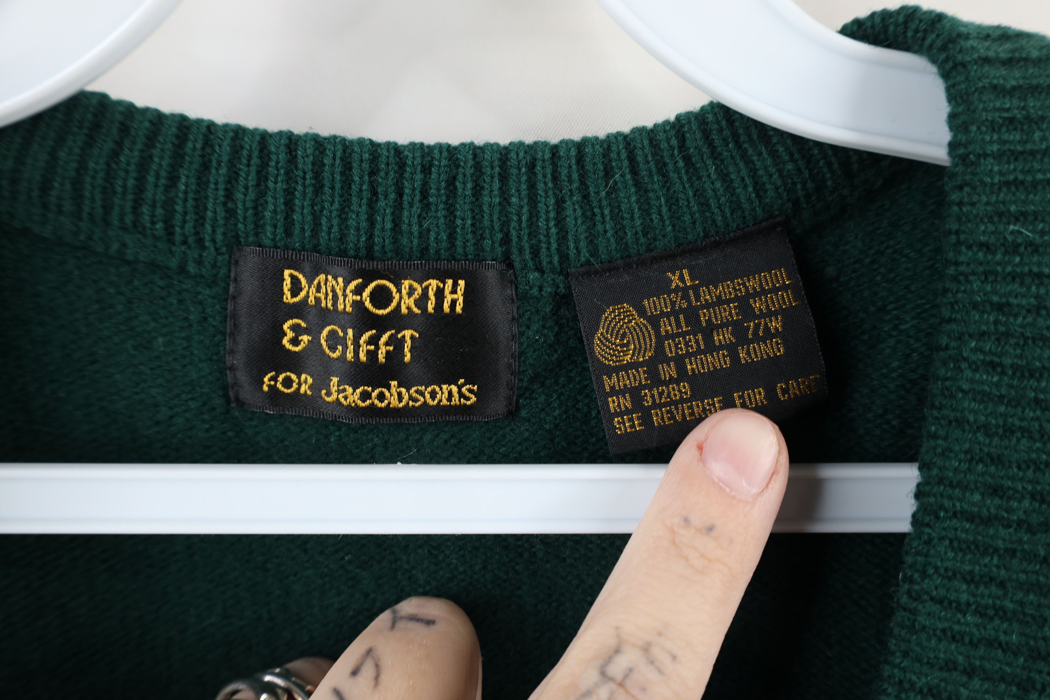 Vintage Vintage 80s 90s Streetwear Wool Knit Sweater Vest Green Size US XL / EU 56 / 4 - 5 Thumbnail