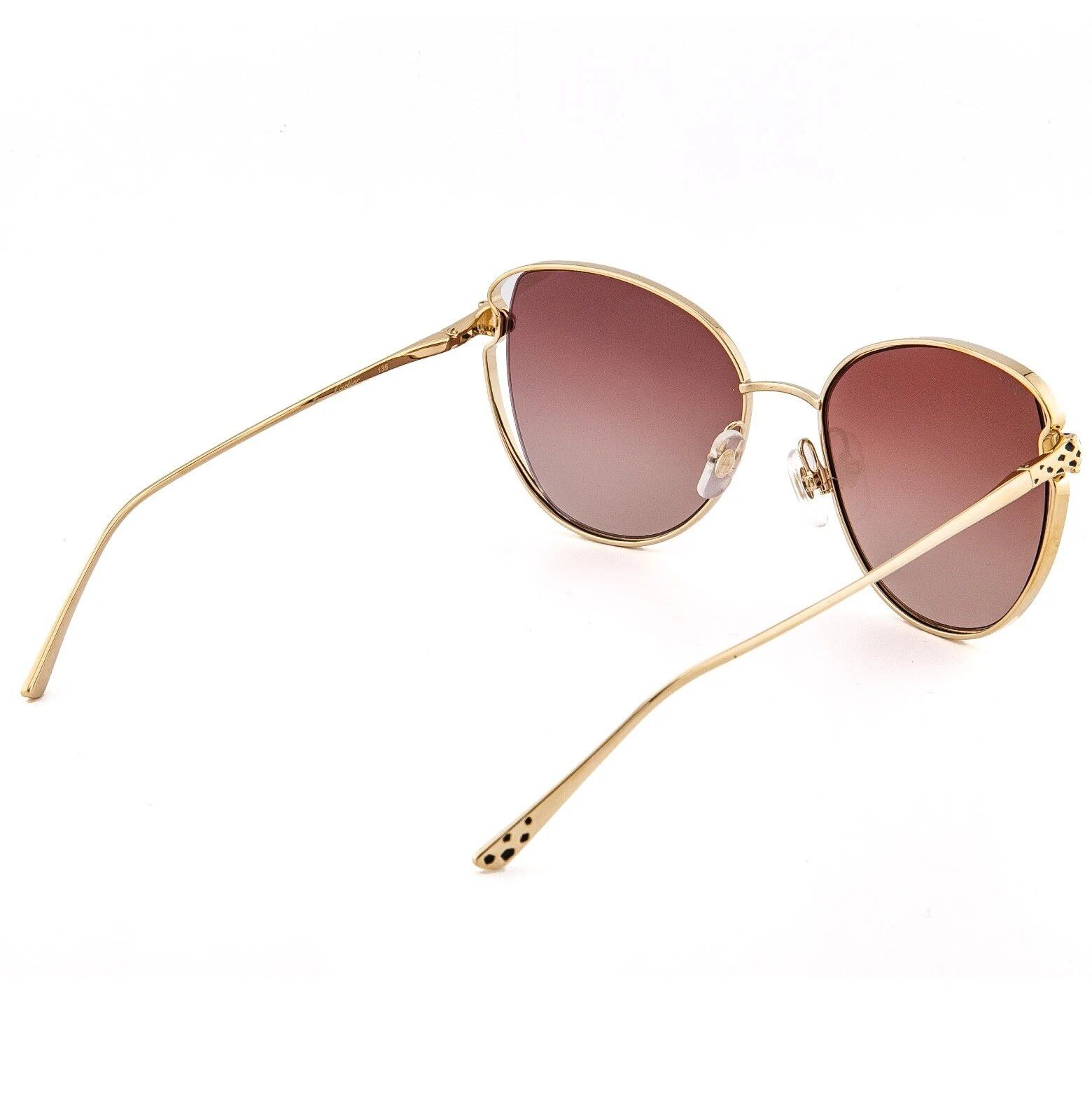 Cartier CARTIER PANTHERE Head CT0236 Gold Mirrored Sunglasses 0236 Size ONE SIZE - 2 Thumbnail