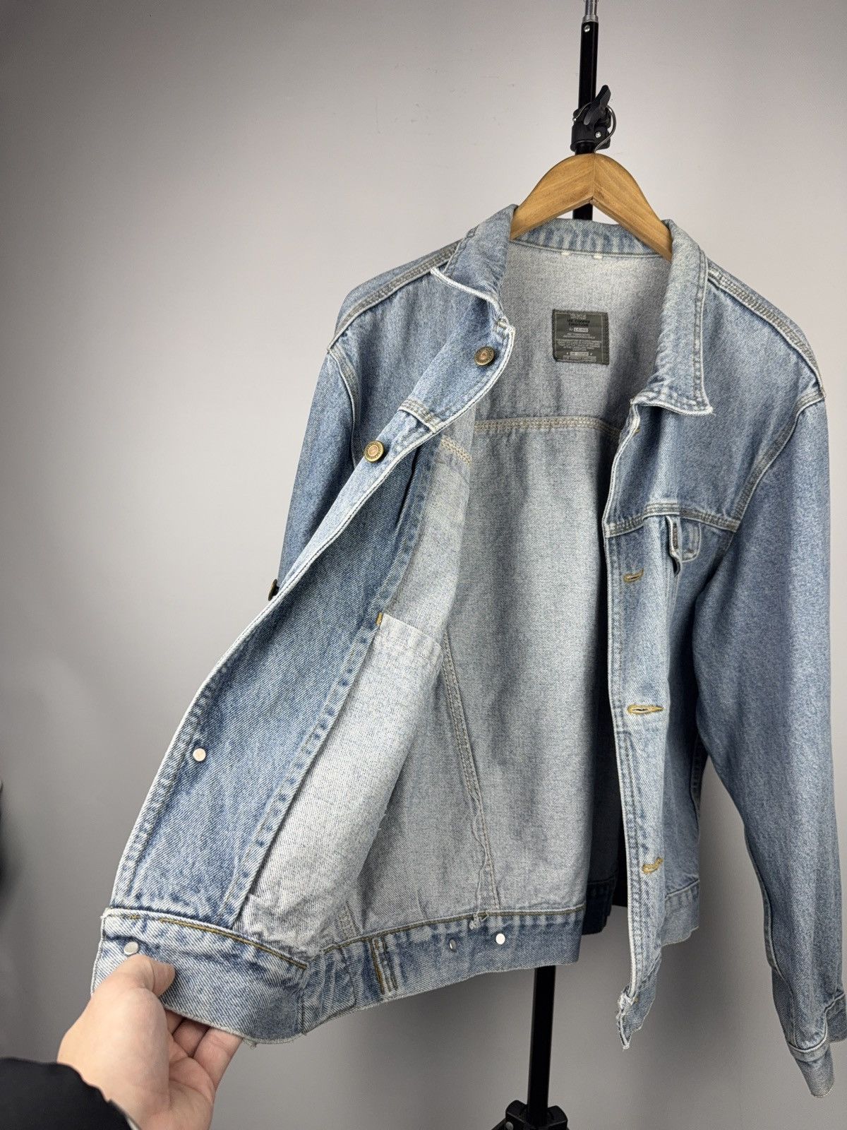 Lee Vntg Retro USA 90s Lee Cooper Western Denim Trucker Jacket Size US L / EU 52-54 / 3 - 18 Thumbnail