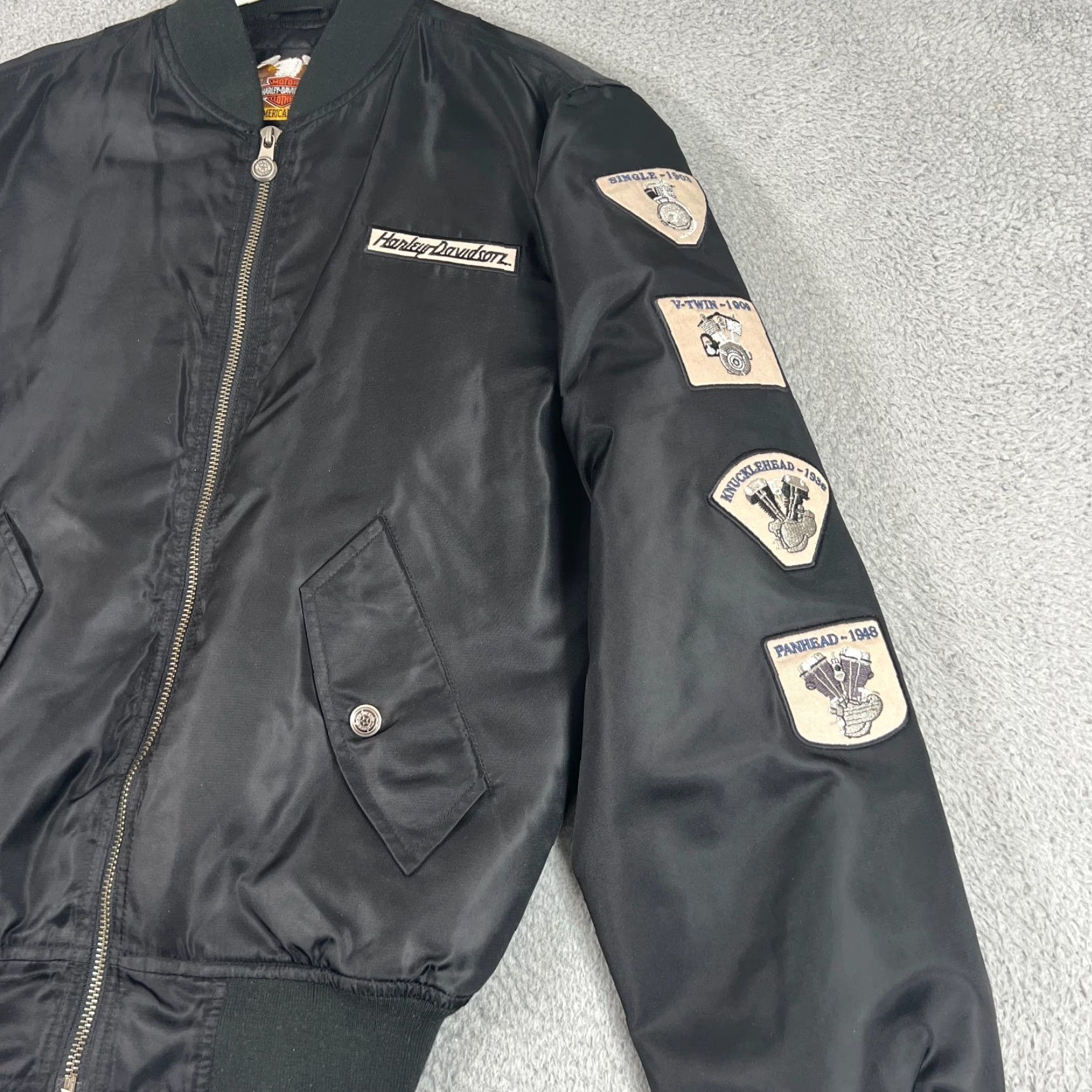 Harley Davidson VINTAGE Harley-Davidson Jacket Windbreaker Jacket Nylon Black S Mens Windbreaker Nylon Subtitles? Size US S / EU 44-46 / 1 - 3 Thumbnail