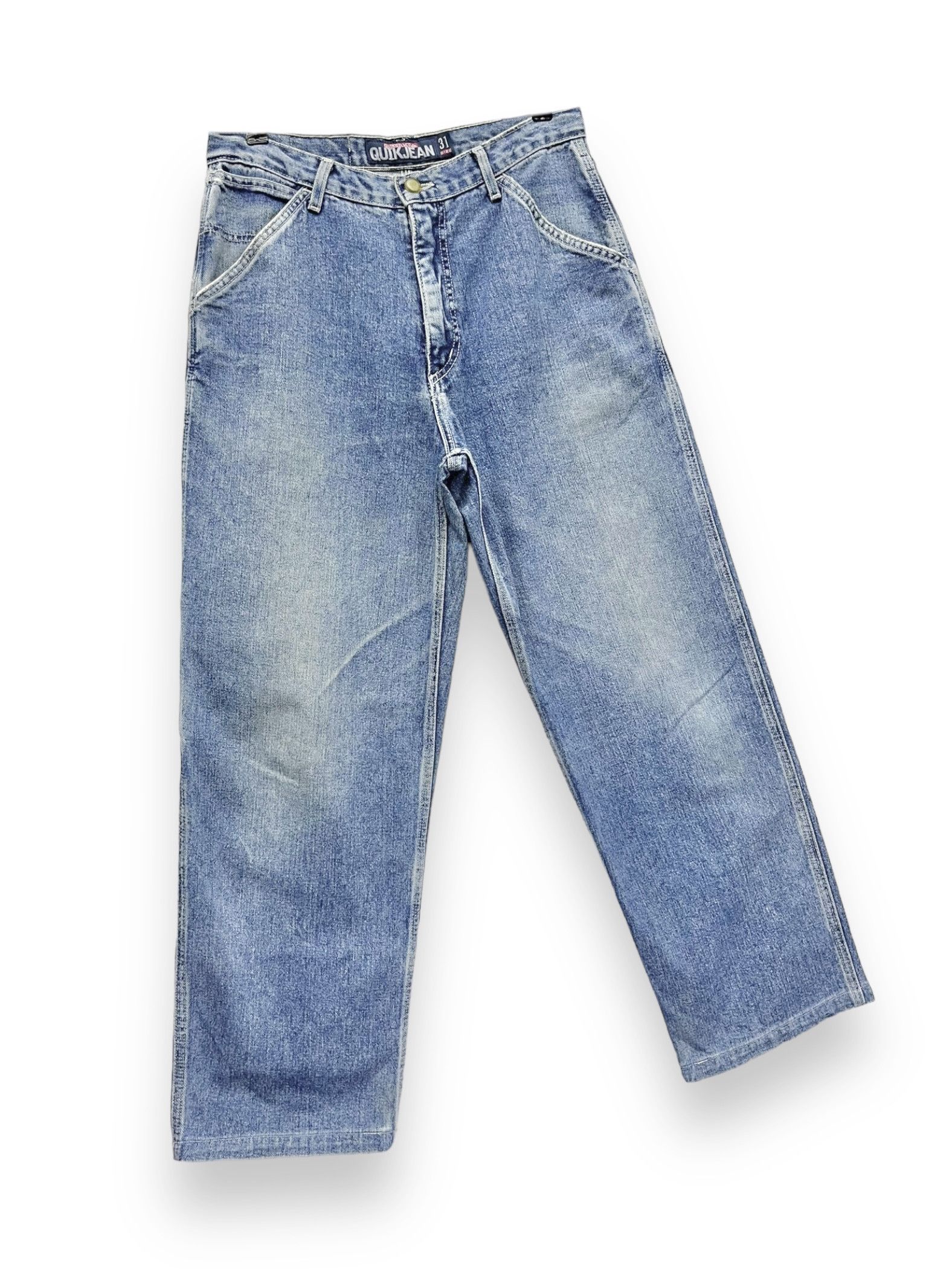 Quiksilver × Vintage 🌊Vintage 90’s QUIKSILVER Carpenter Relaxed Fit Baggy Denim Size US 30 / EU 46 - 6 Thumbnail