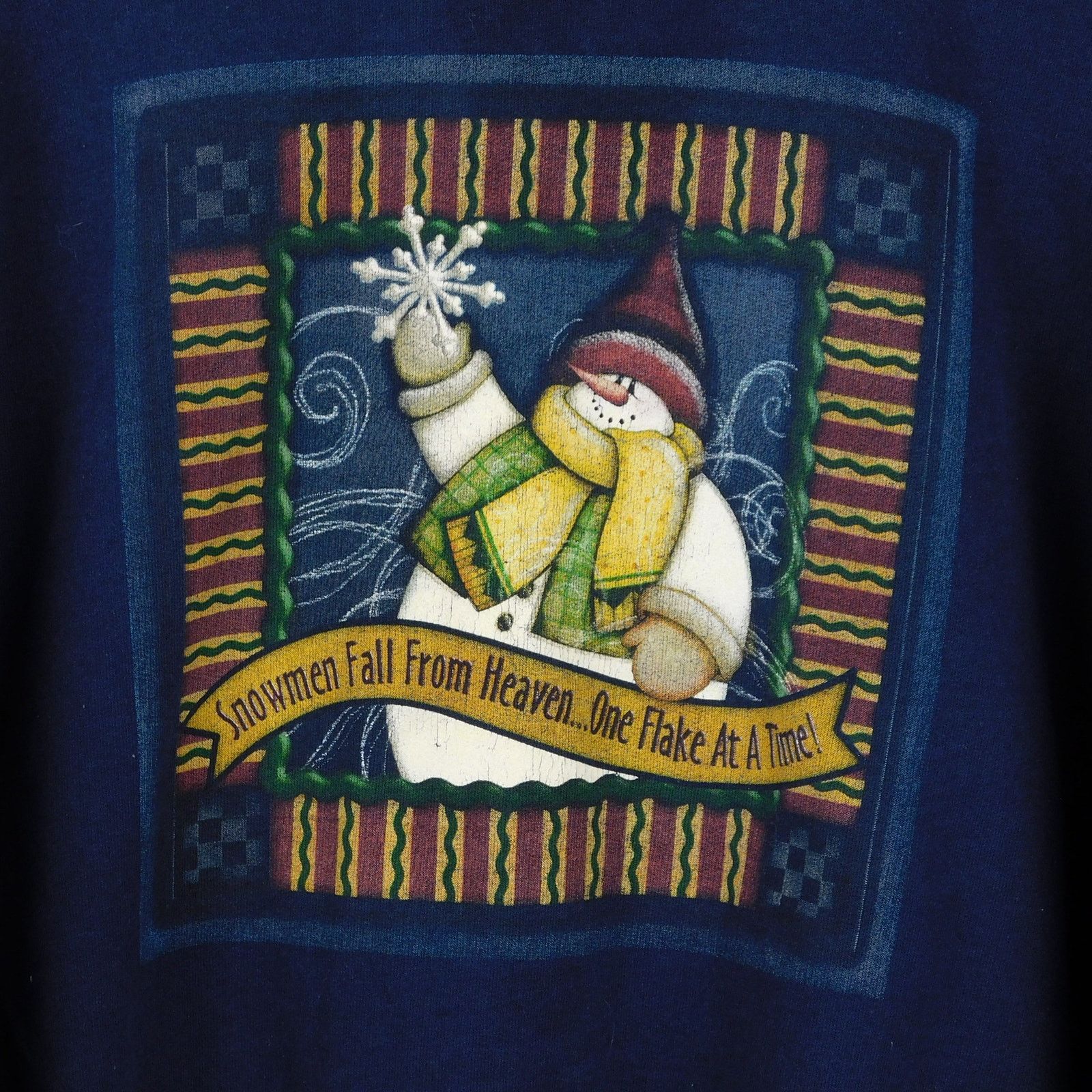 Jerzees 90s Grandma Sweatshirt Snowmen Fall From Heaven Size XL Size US XL / EU 56 / 4 - 4 Thumbnail