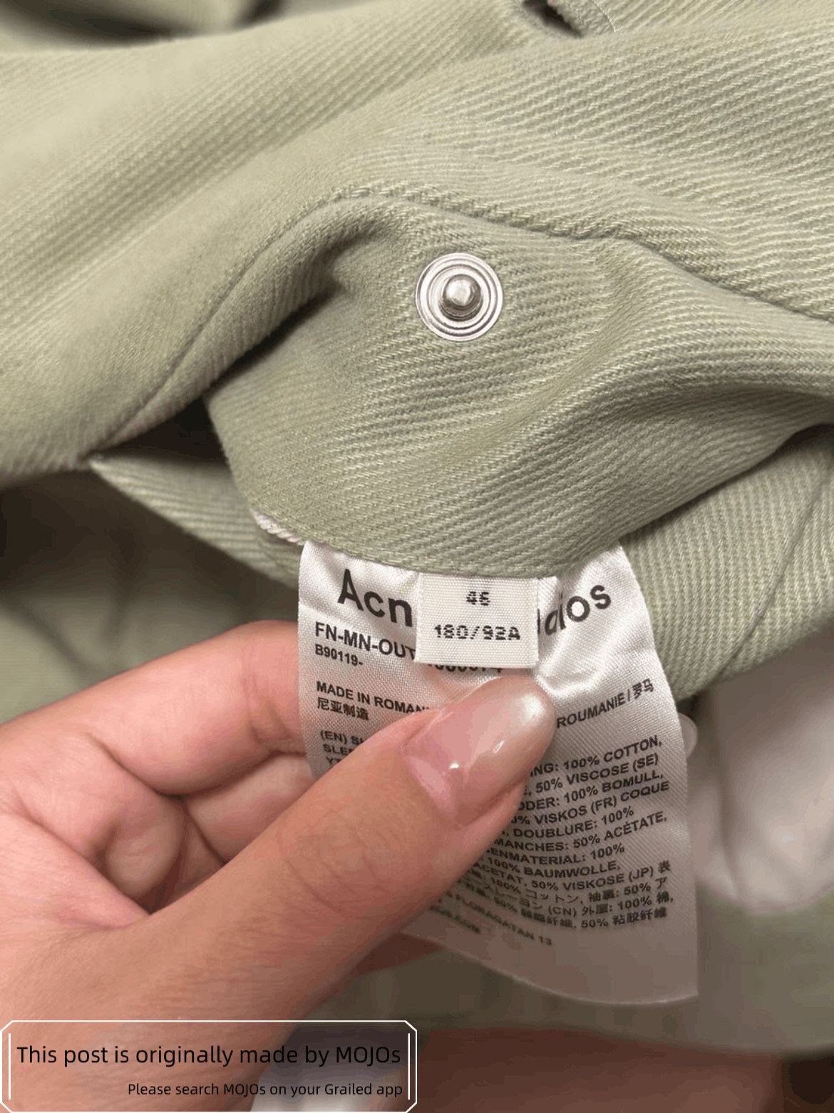 Acne Studios Sz 46 Acne Studios 19SS Buckle Jacket Size US S / EU 44-46 / 1 - 4 Thumbnail