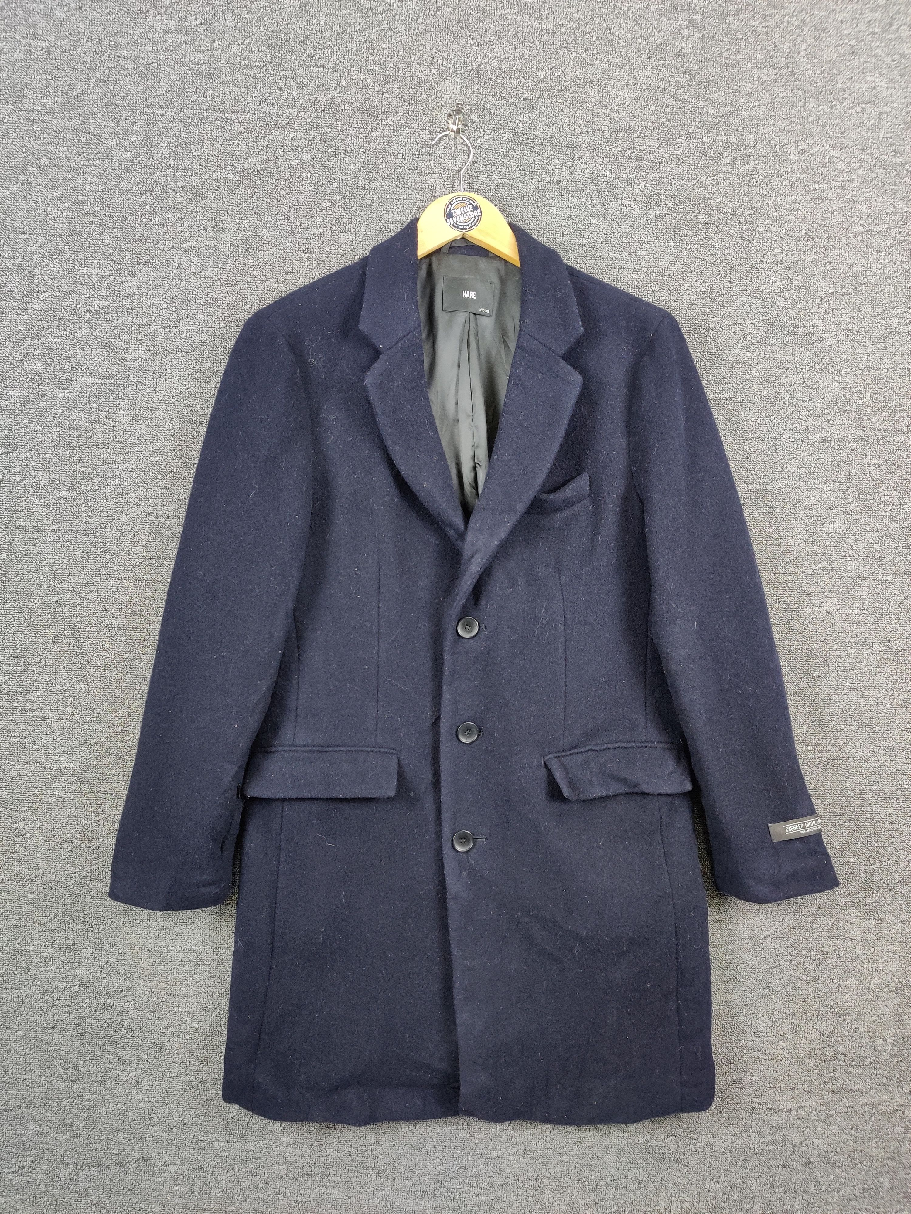 HARE Vintage Hare Single Breasted Wool Long Coat Size US M / EU 48-50 / 2 - 1 Thumbnail