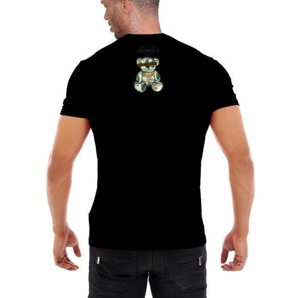 Designer George V Black Designer Men’s Rhinestone Tee Shirt Size US M / EU 48-50 / 2 - 3 Thumbnail