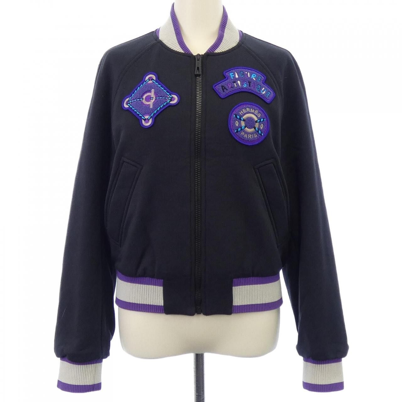 Hermes Hermes Hermes FIGURE ARTISTIQUE VARSITY EMBROIDE34 jacket Textile Outerwear DUTY FREE for USA Size ONE SIZE - 1 Thumbnail