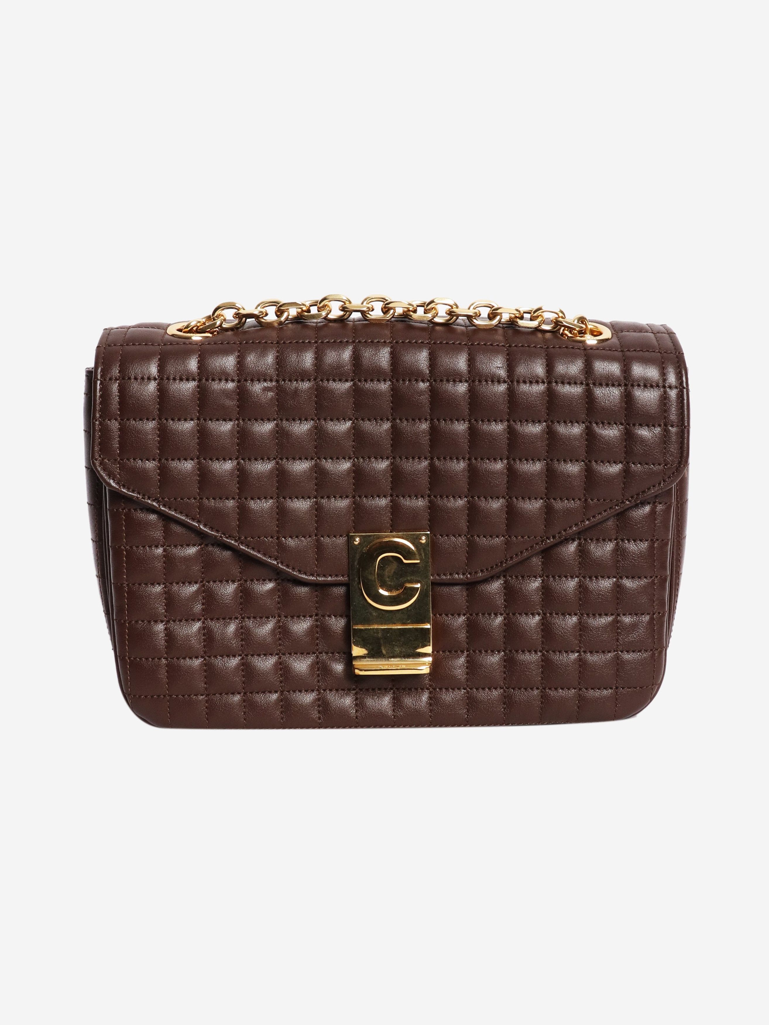 Celine Brown medium leather quilted C bag Size ONE SIZE - 1 Thumbnail