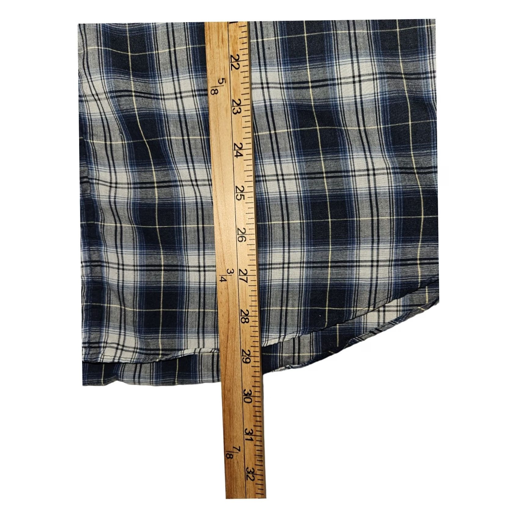 Vintage VINTAGE Ely Cattleman Shirt Western Long Sleeve Blue Plaid Pearl Snap Mens Large Size US L / EU 52-54 / 3 - 4 Thumbnail