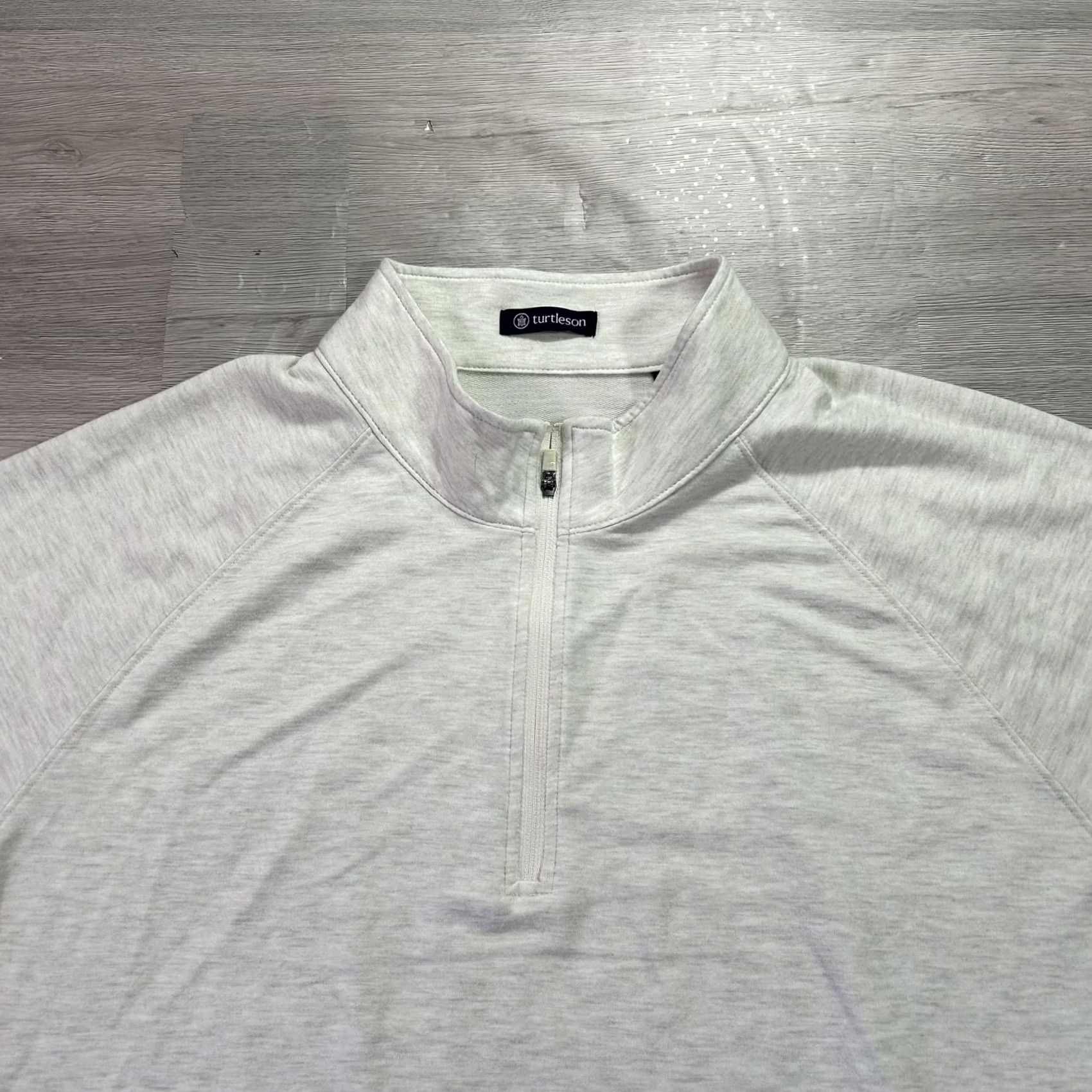 Vintage Turtleson Pullover Mens XL Gray 1/4 Zip Long Sleeve Golf Stretch Top Performance Size US XL / EU 56 / 4 - 3 Thumbnail