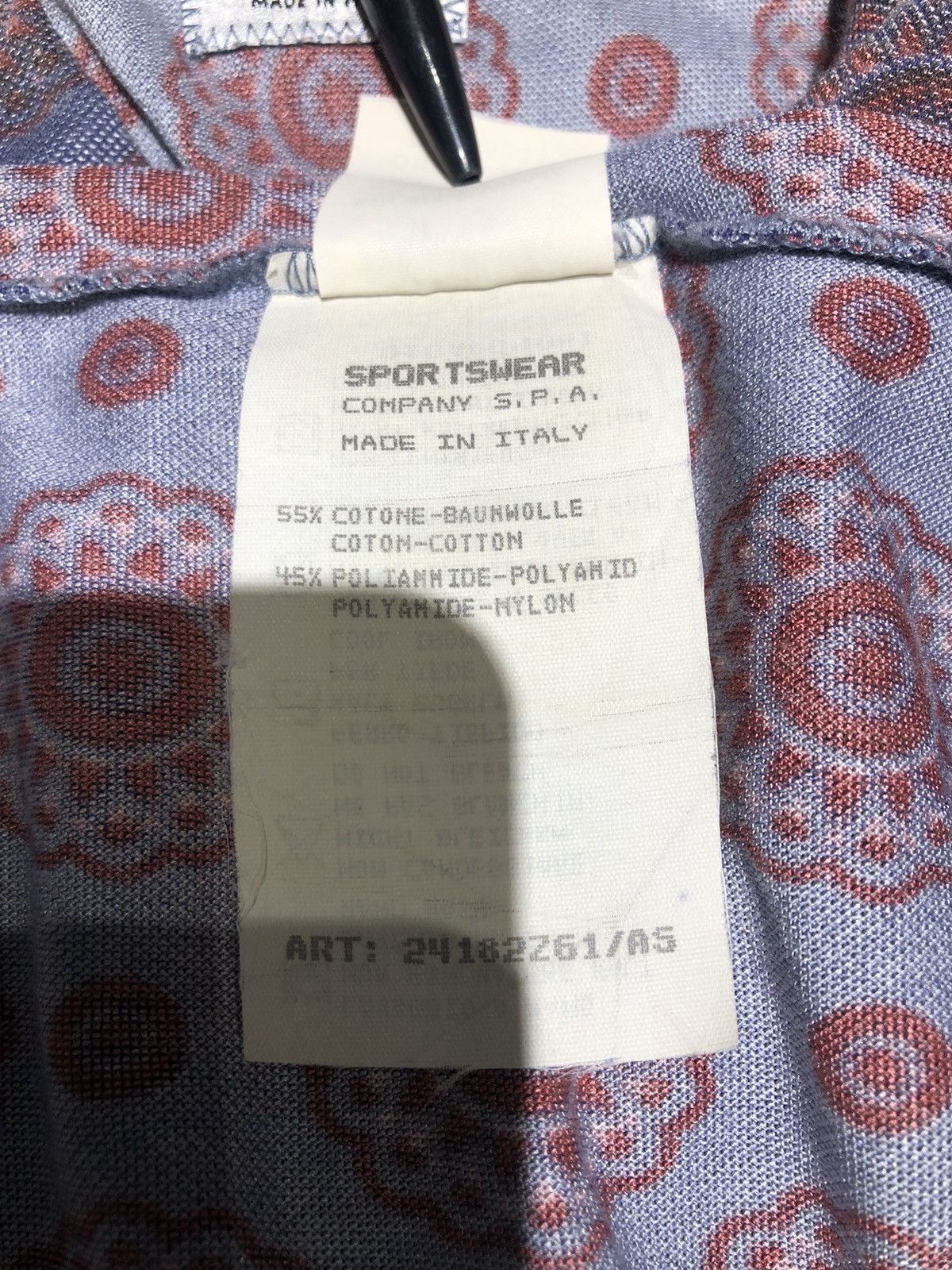 C.P. Company SS 1996 CP Company Paisley Polo Shirt Size US M / EU 48-50 / 2 - 9 Thumbnail