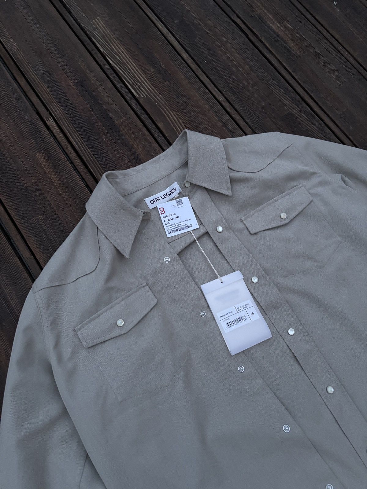 Our Legacy Our Legacy Frontier Shirt Lucid Pistachio Rural Wool Size US M / EU 48-50 / 2 - 6 Thumbnail