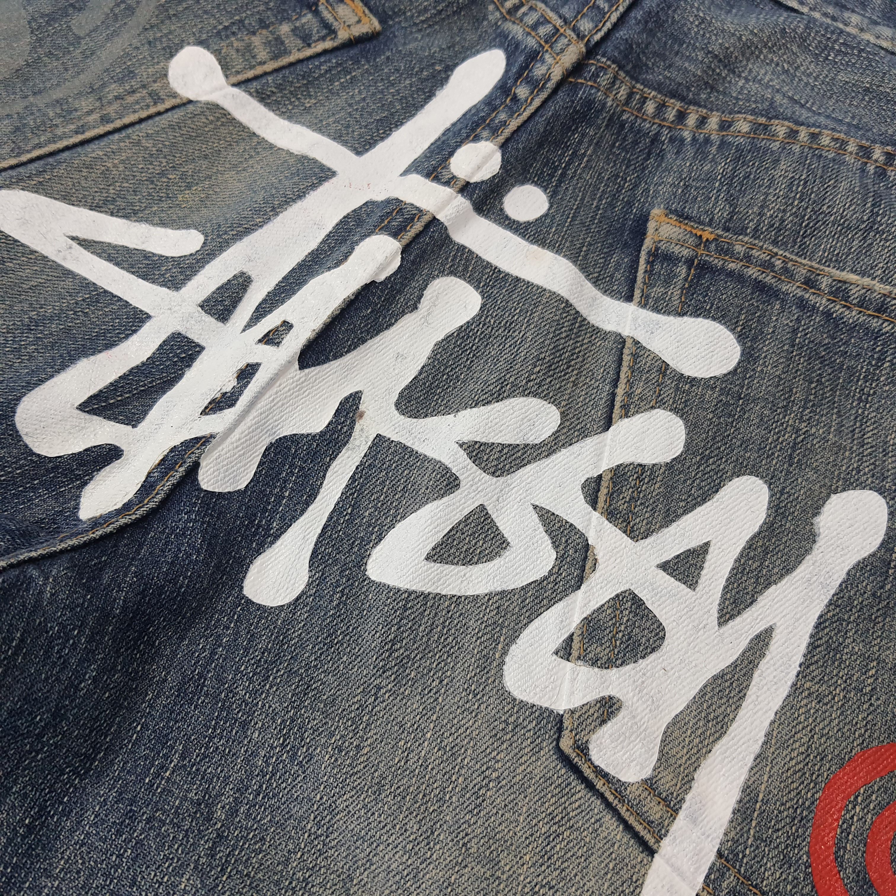 Stussy Vintage Stussy Streetwear Custom Logo Jeans C228N17 Size US 30 / EU 46 - 4 Thumbnail
