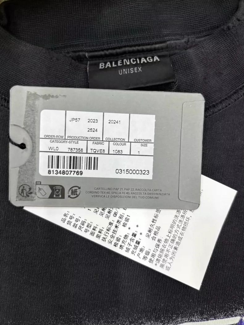Balenciaga Balenciaga SNBN monogram print crewneck short sleeve T-shi Size US S / EU 44-46 / 1 - 4 Thumbnail