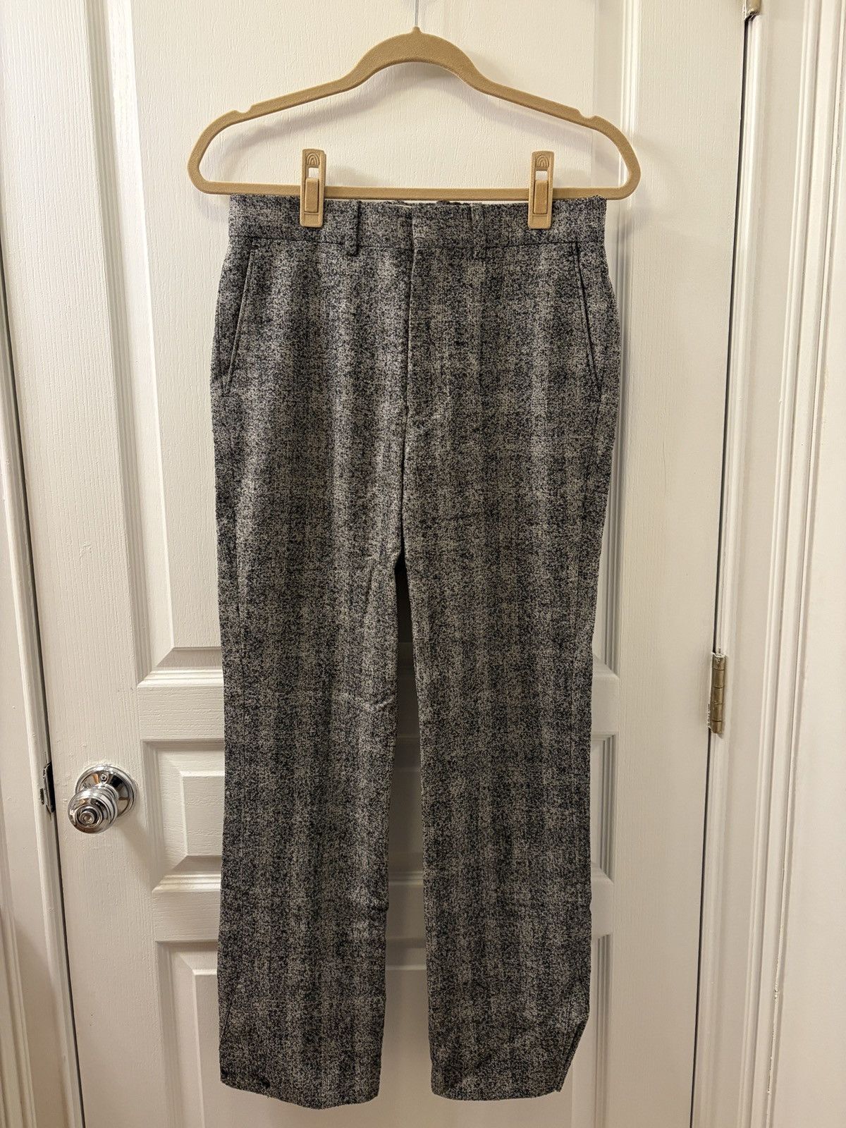 N.Hoolywood N.Hoolywood Gray/Black Wool Pants 30x29 Size US 30 / EU 46 - 1 Thumbnail