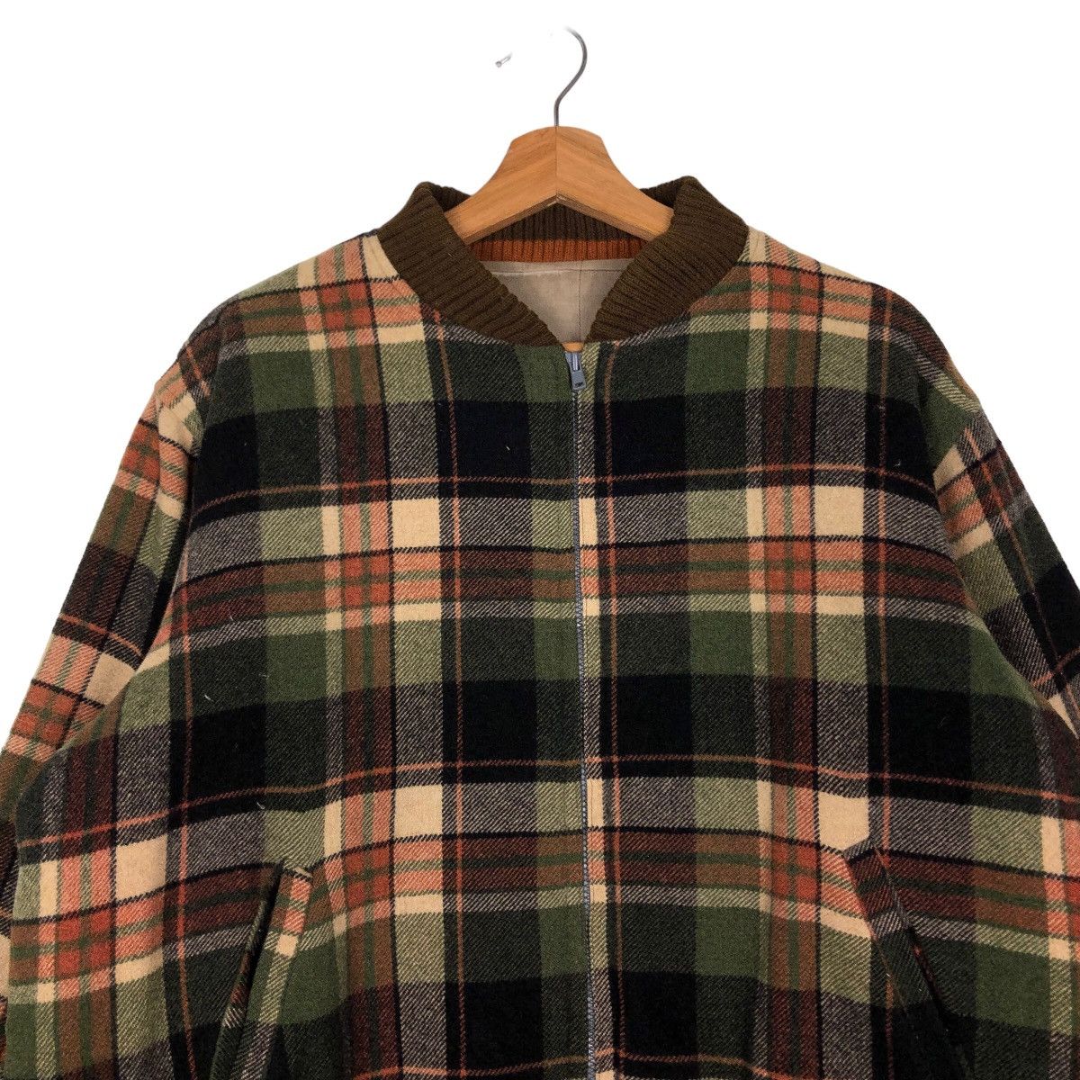 Beauty Beast 🔥90’s Vtg Flannel Wool Jacket Tartan Design Issey Miyake Size US L / EU 52-54 / 3 - 3 Thumbnail
