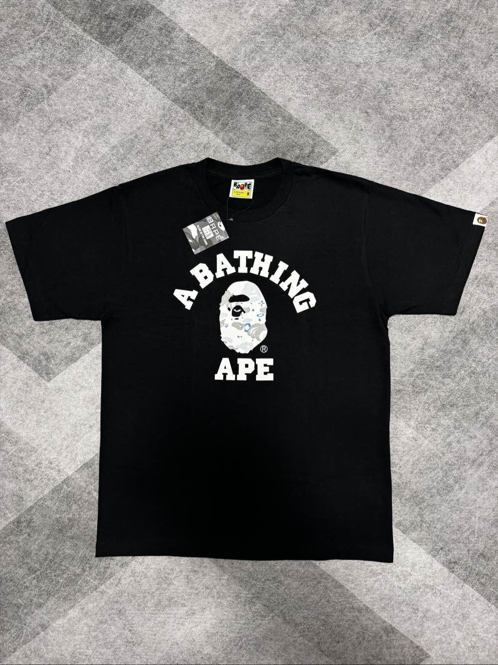 A Bathing Ape Space Camo College T-Shirt Size M